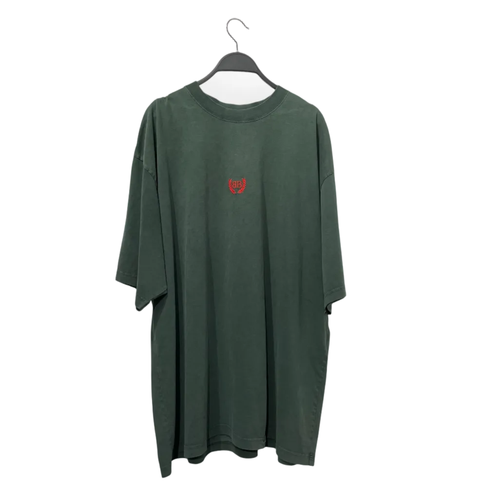 BALENCIAGA/T-Shirt/XL/Cotton/GRN/RED STITCHED LOGO view 1