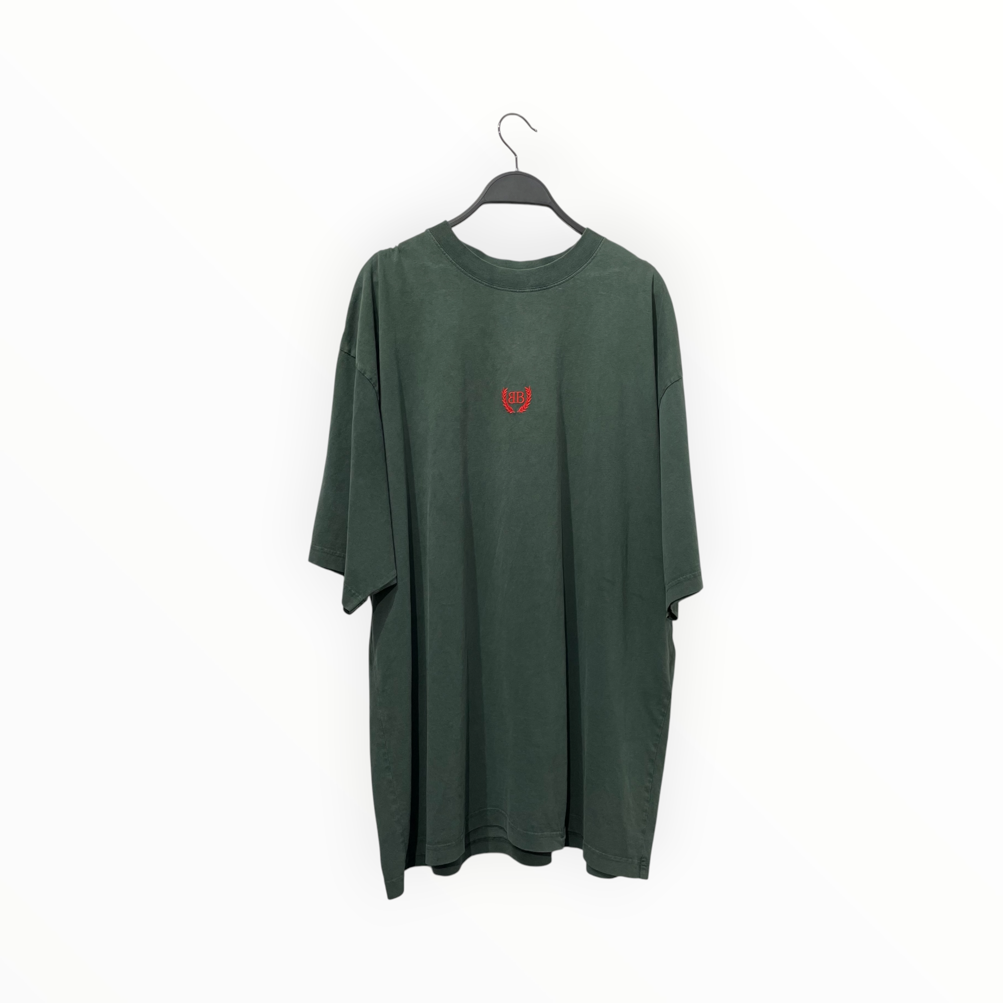 BALENCIAGA/T-Shirt/XL/Cotton/GRN/RED STITCHED LOGO view 1