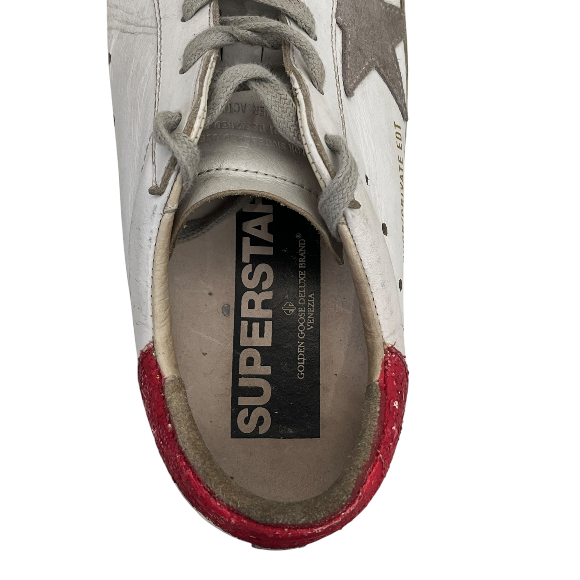 GOLDEN GOOSE/Low-Sneakers/US 6.5/WHT/SUPERSTAR RED view 3