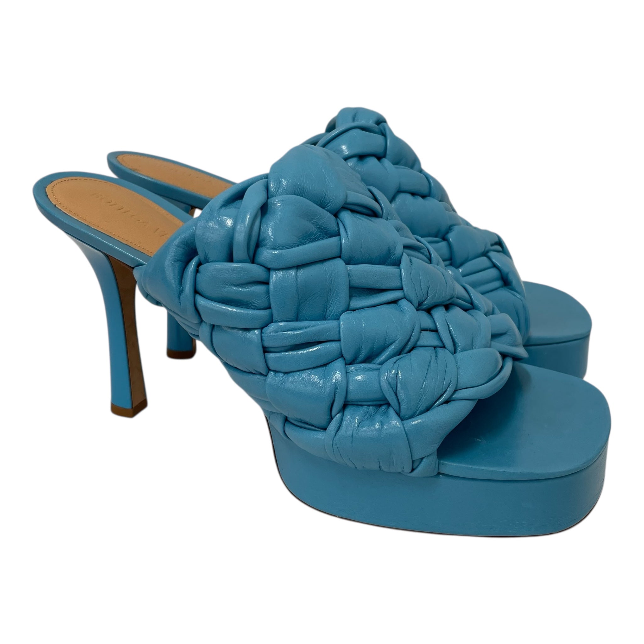 BOTTEGA VENETA/Heels/EU 40/Leather/BLU/CHUNKY HEEL view 1