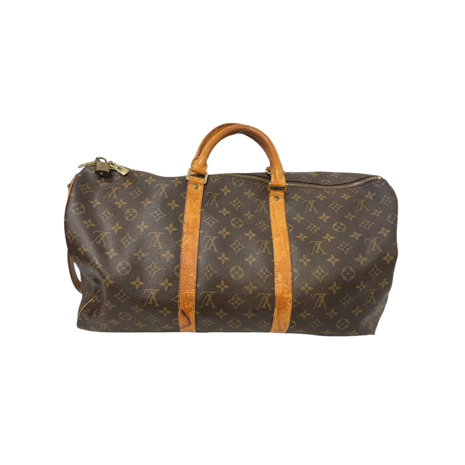 LOUIS VUITTON/Luggage/Monogram/Leather/BRW/Keepball Luggage 55 view 1