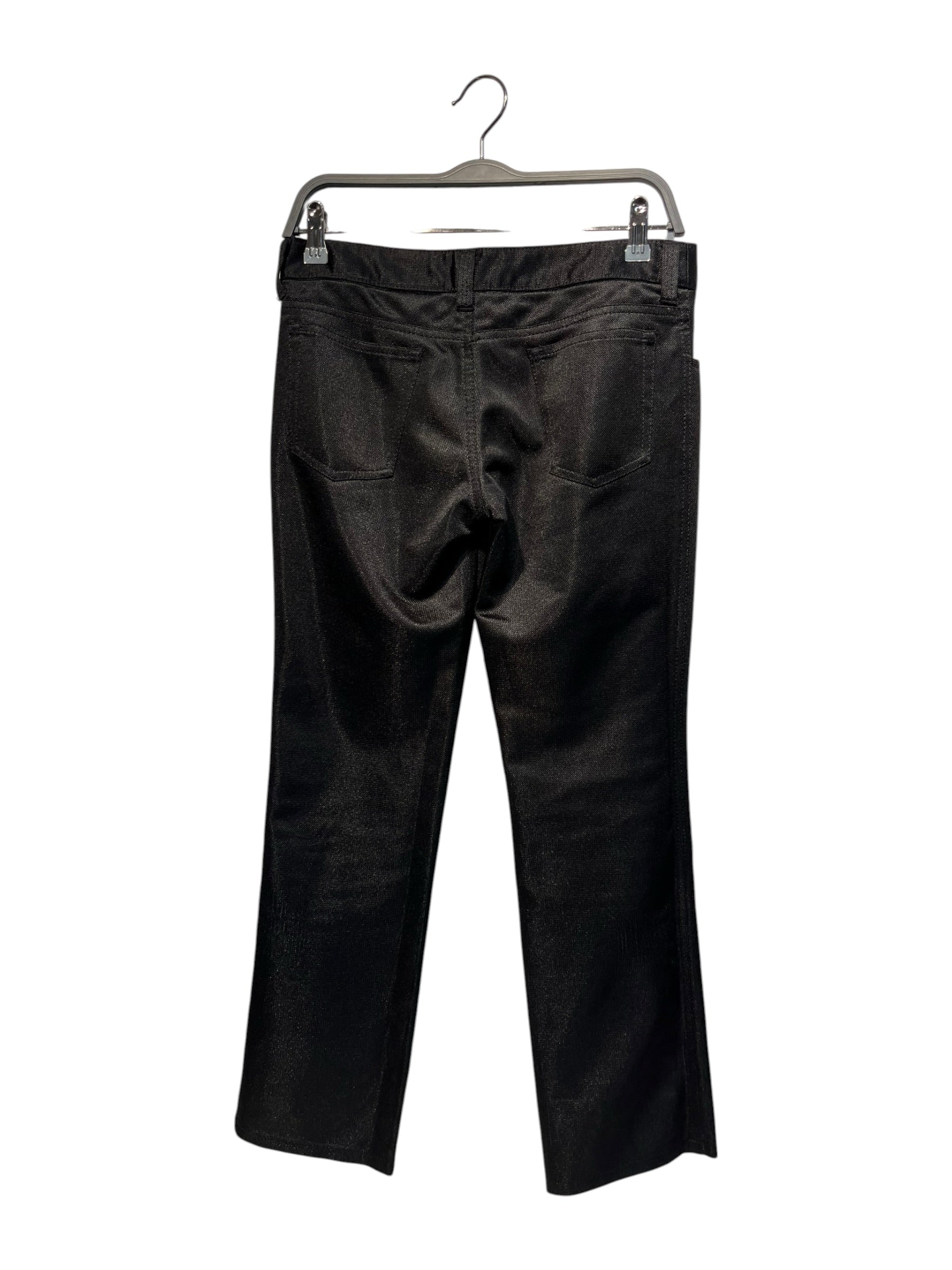 JUNYA WATANABE COMME des GARCONS/Bottoms/M/Polyester/BLK/SHINY WOVEN BLACK FABRIC view 2