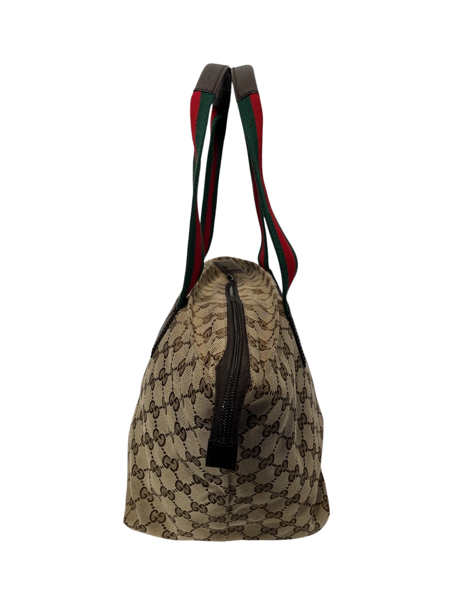 GUCCI/Tote Bag/All Over Print/Cotton/KHK/Sherry Line GG canvas view 4