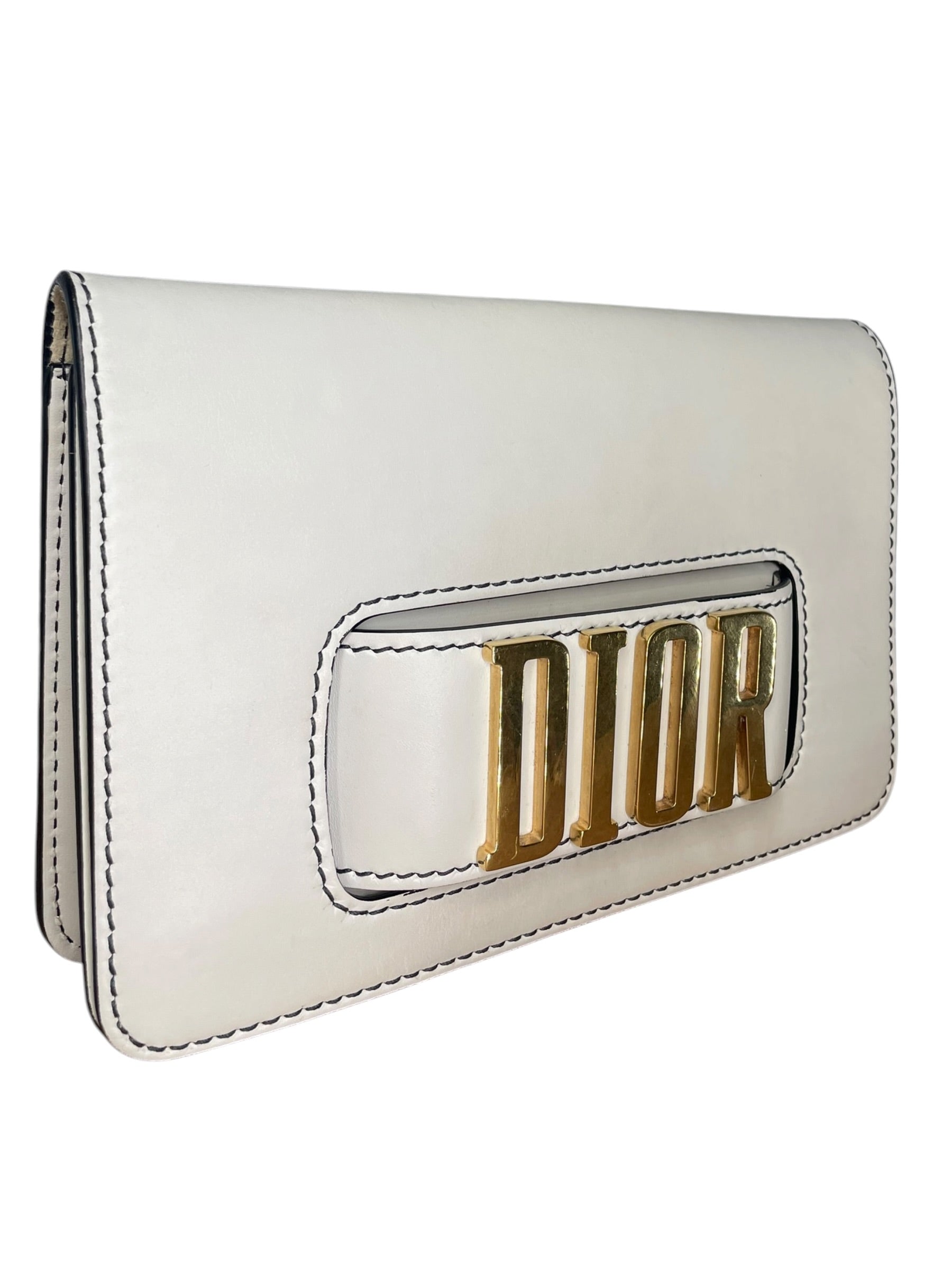 Christian Dior/Bag/Leather/WHT/SIGNATURE GOLD HARDWARE CLUTCH view 6