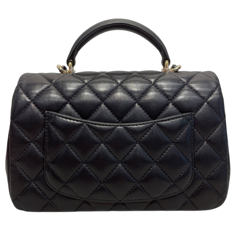 CHANEL/Hand Bag/Leather/BLK/P743U6TK