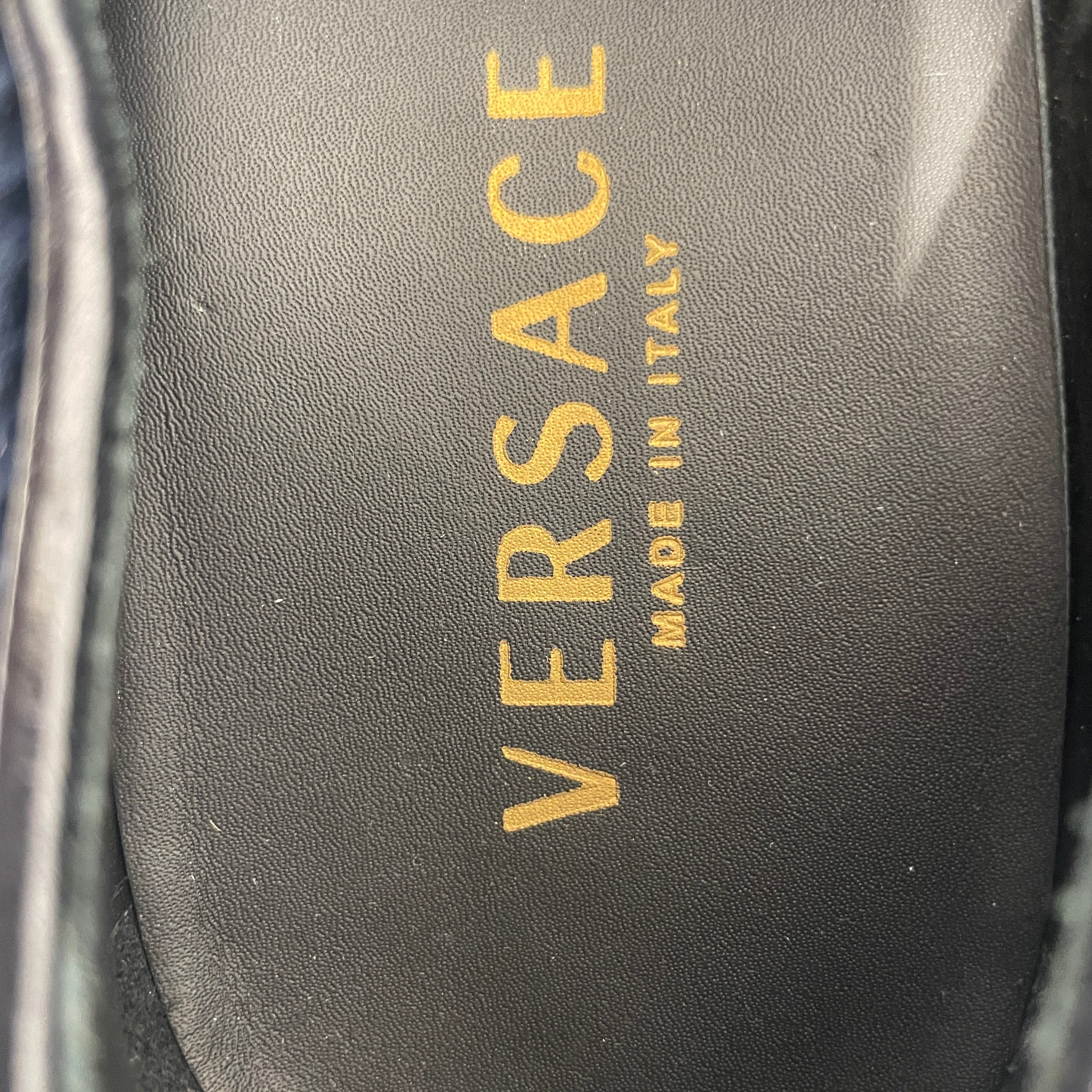 VERSACE/Low-Sneakers/EU 41/Graphic/NVY/medusa slip on view 3