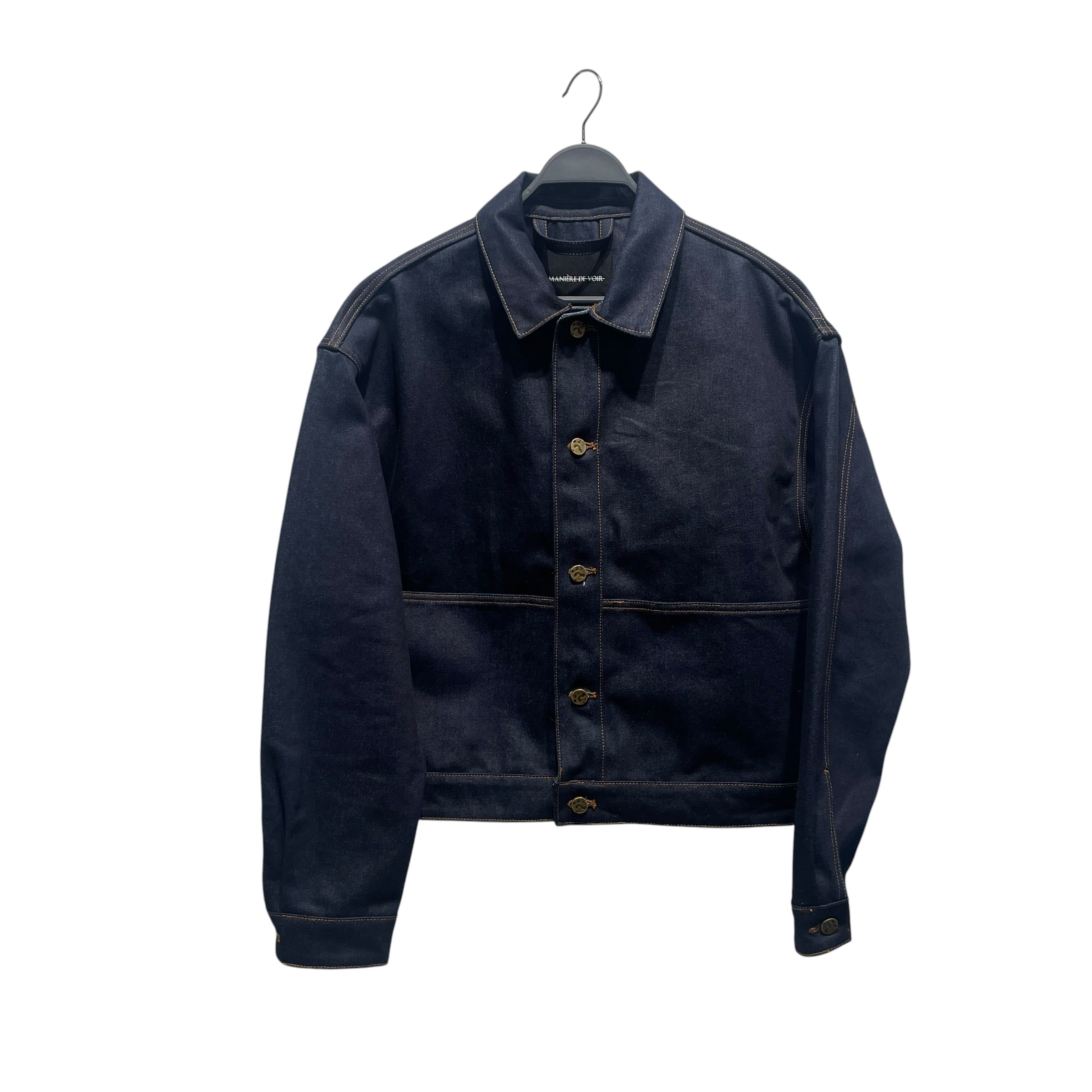 MANIERE DE VOIR/Denim Jkt/L/Cotton/NVY/DENIM JACKET BROWN/GOLD TAG view 1