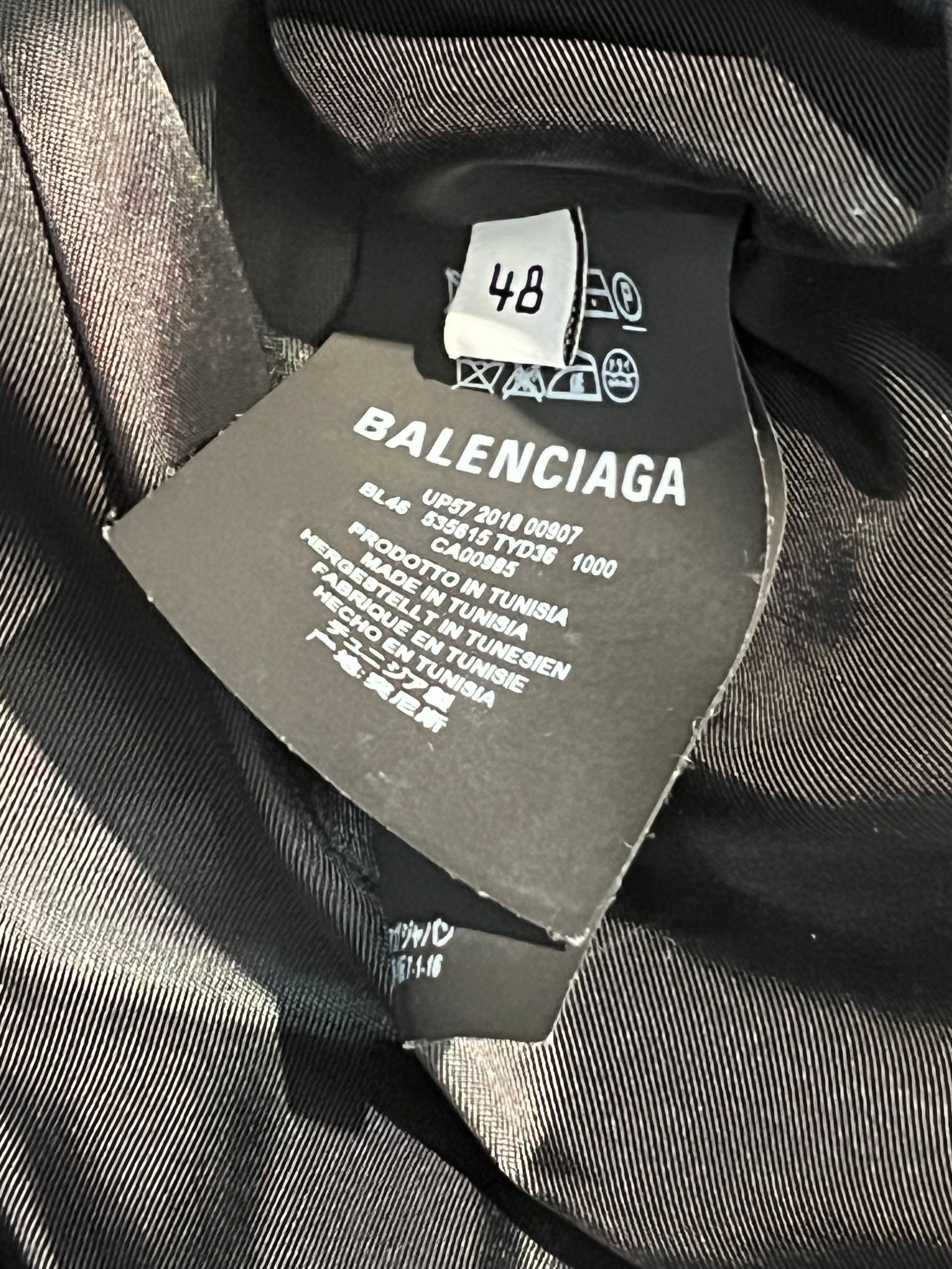 BALENCIAGA/Puffer Jkt/48/Cotton/BLK/LOGO DOWN view 4