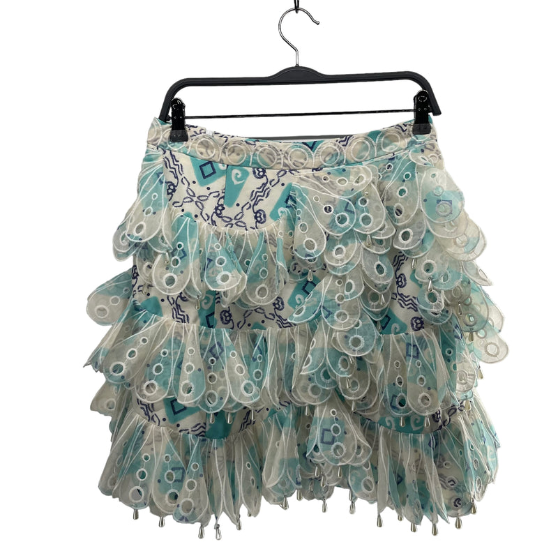 BNWT ZIMMERMAN JADE/Skirt/L/All Over Print/Polyester/BLU/BUBBLE FLIP SKIRT