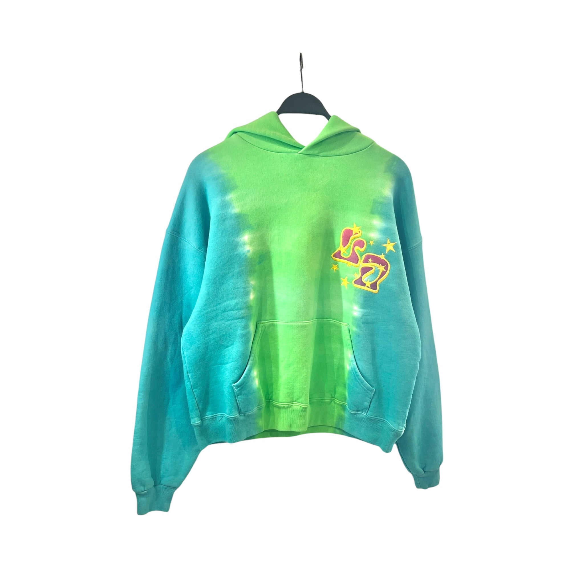 LOST DAZE/Hoodie/S/Monogram/Cotton/MLT/OMBRE GREEN BLUE view 1