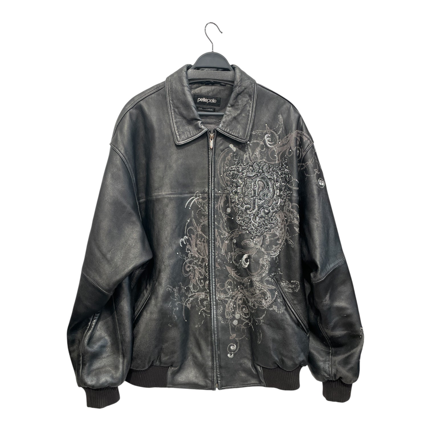 Pelle Pelle/Leather Jkt/50/Leather/BLK/Graphic/LEGEND REBORN STUDDED JKT