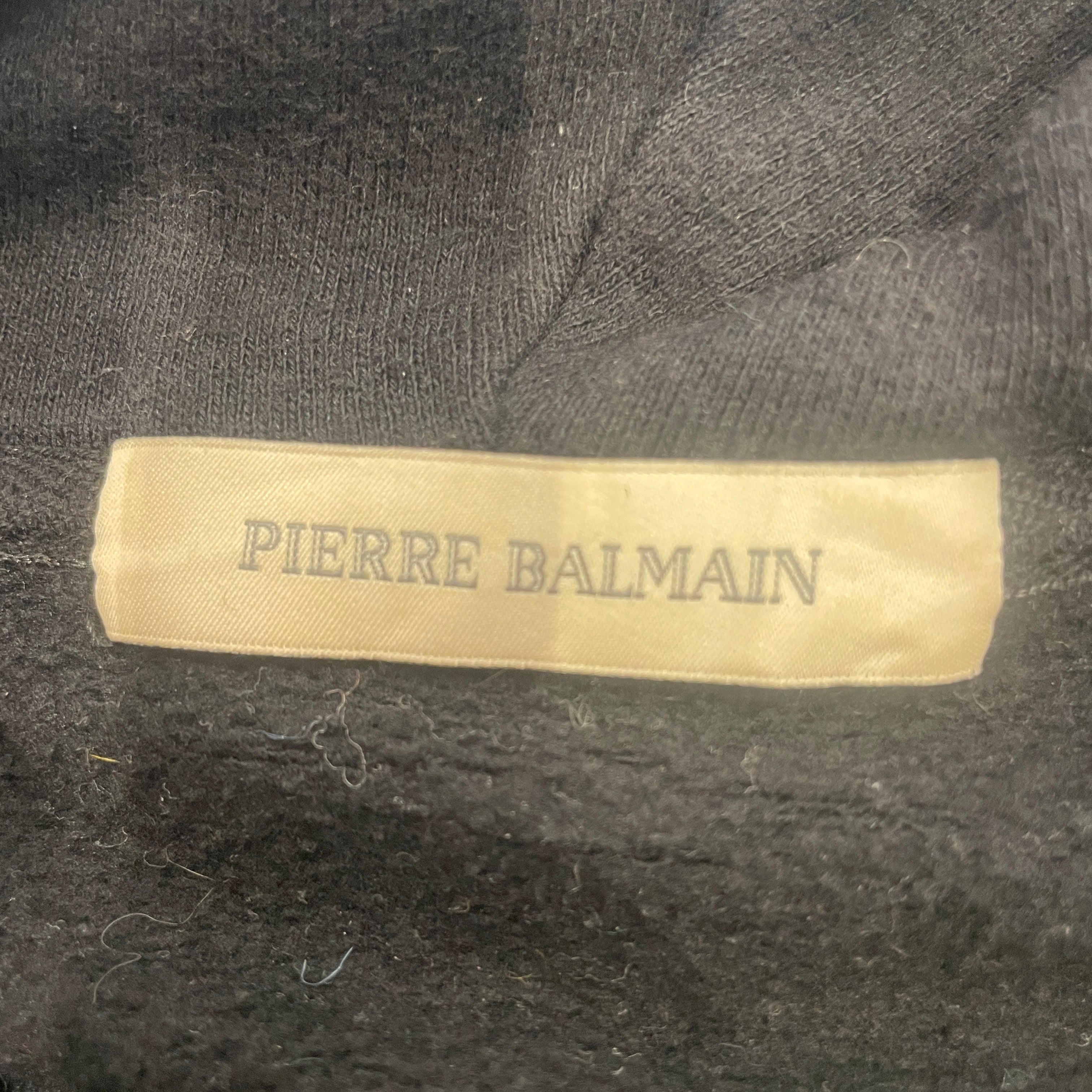 PIERRE BALMAIN/Hoodie/50/Cotton/BLK/ view 3