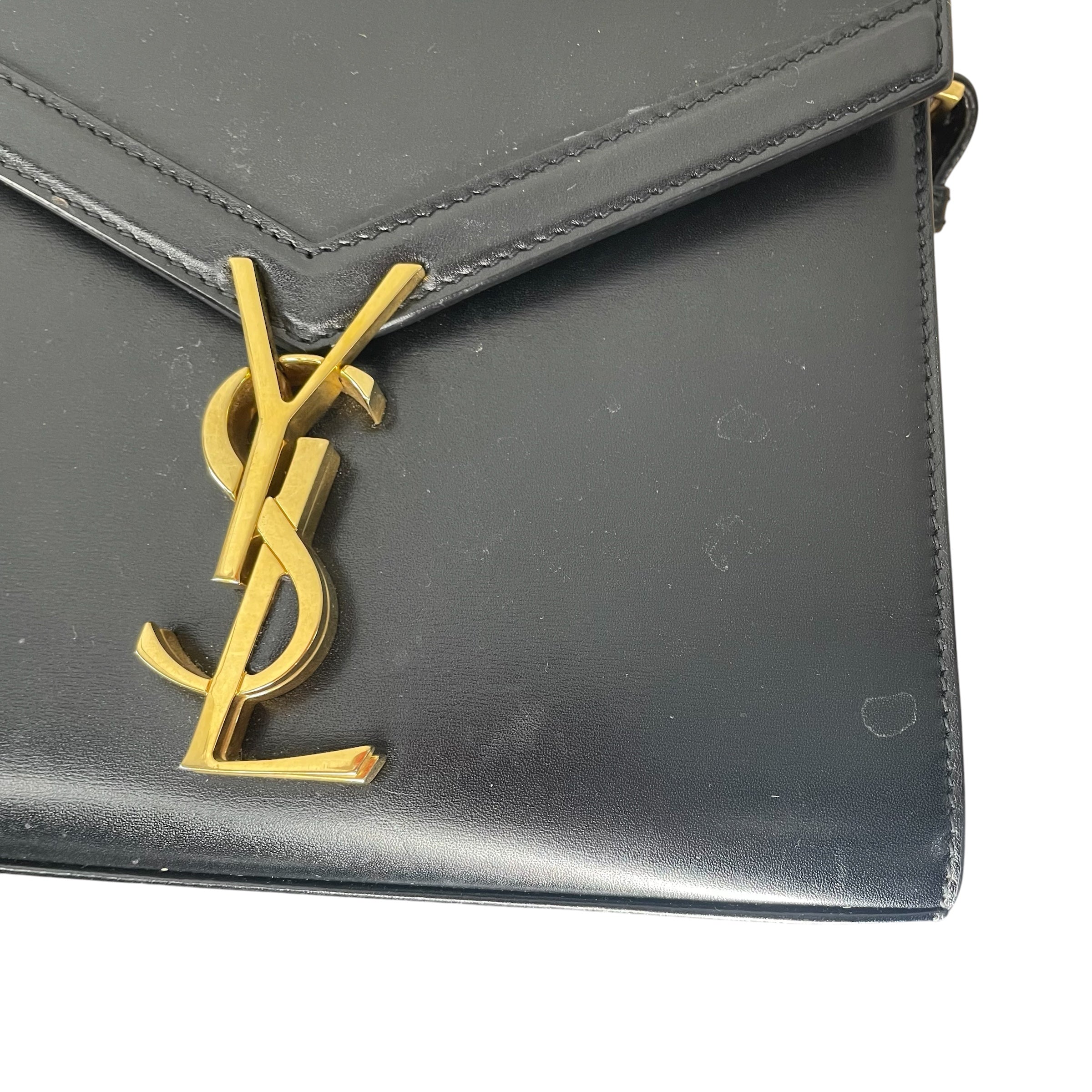YVES SAINT LAURENT/Hand Bag/Leather/BLK/CASSANDRA BAG view 8