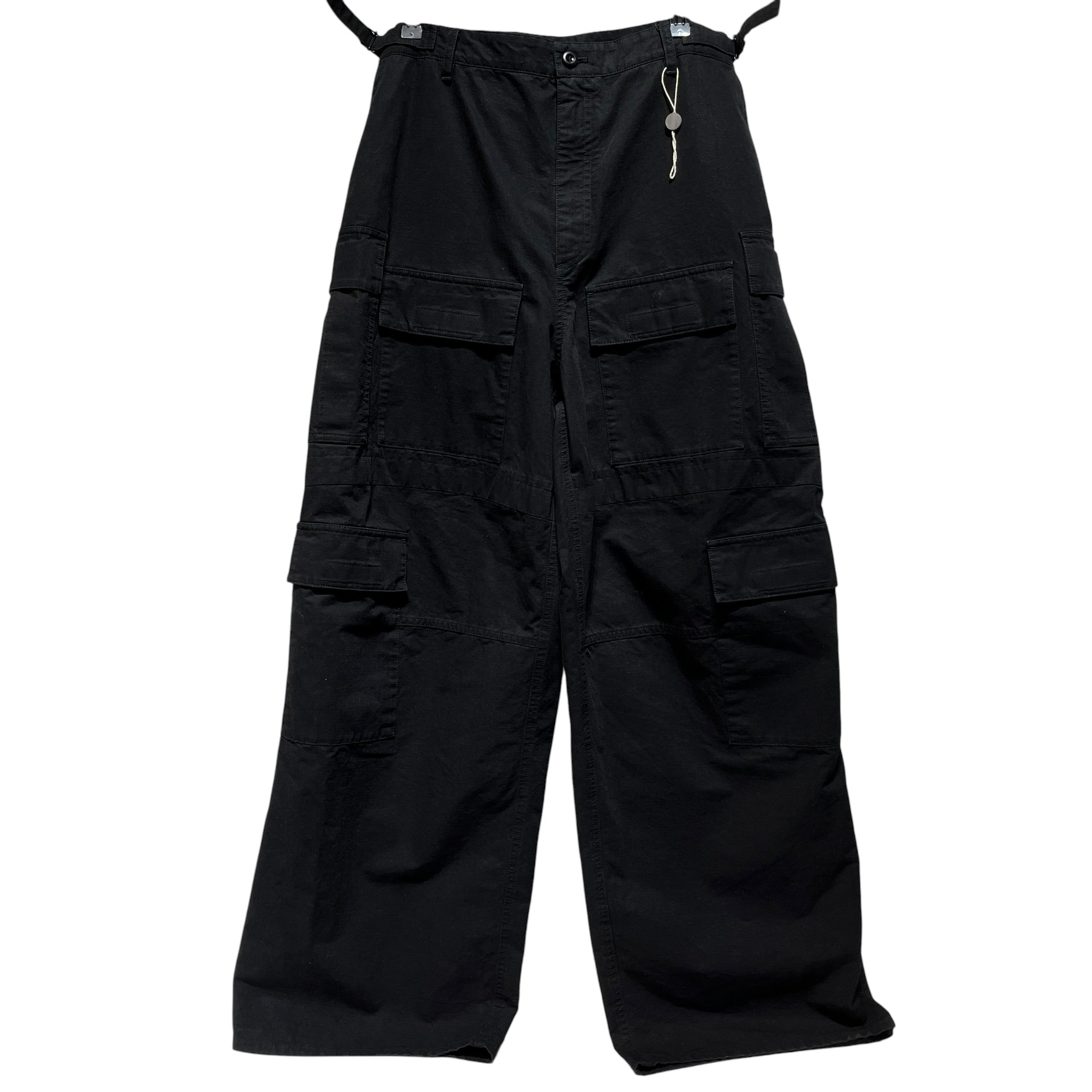 BALENCIAGA/Straight Pants/M/Cotton/BLK/2023 Apron Cargo Pants view 1