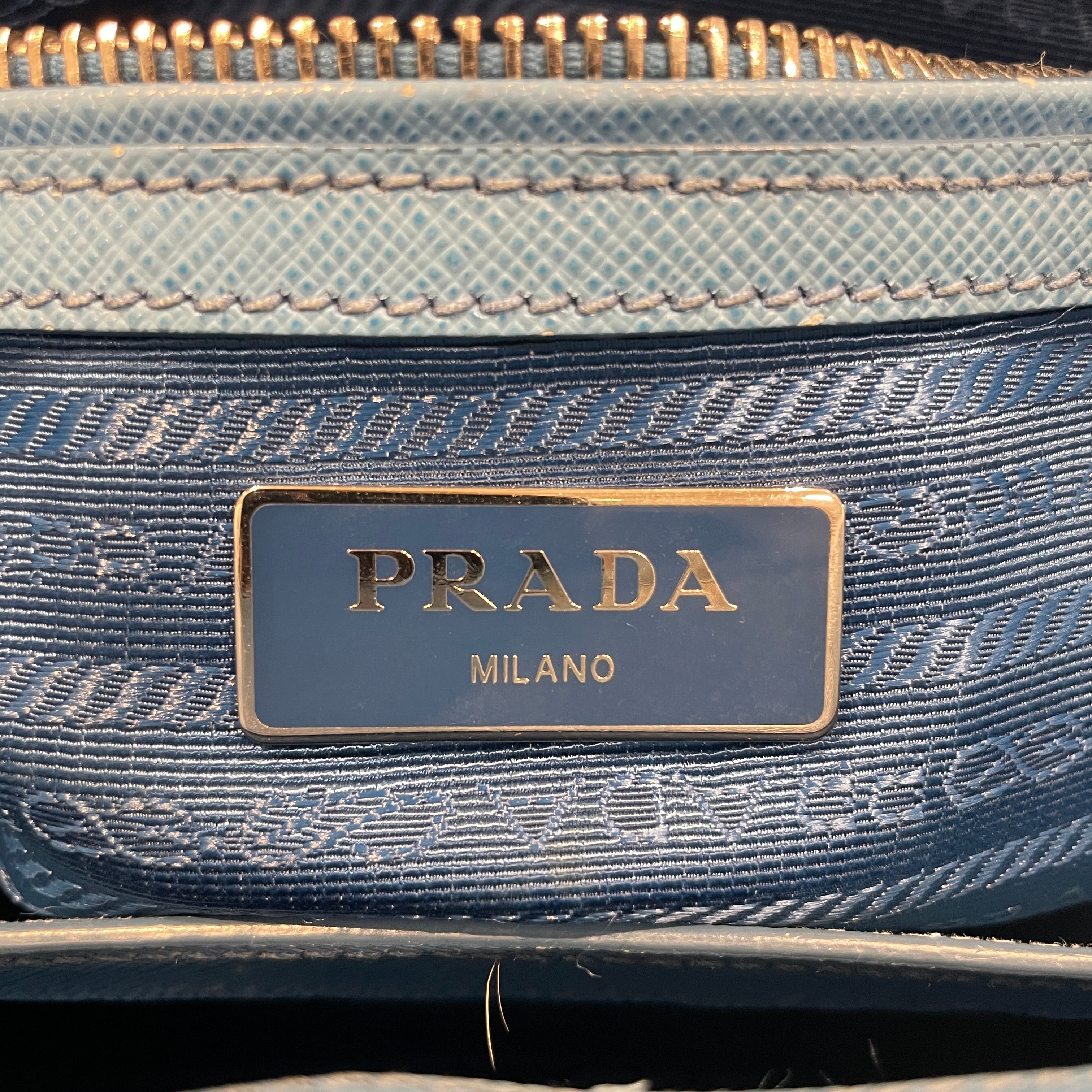 PRADA/Bag/Leather/BLU/2 WAY GALLERIA TOTE view 3