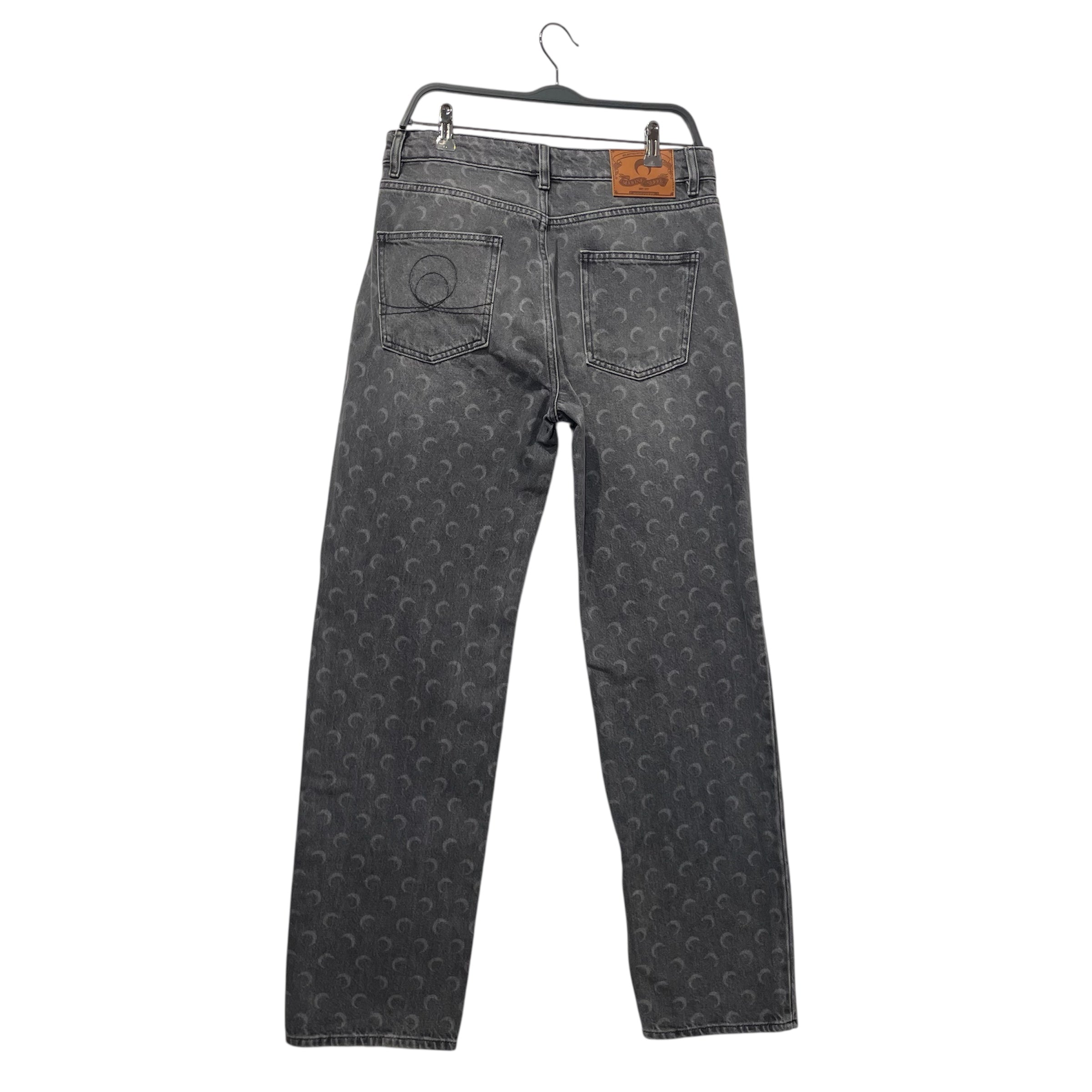 MARINE SERRE/Bottoms/42/Monogram/Denim/GRY/NWT MOON LAZER STRAIGHT FIT view 2