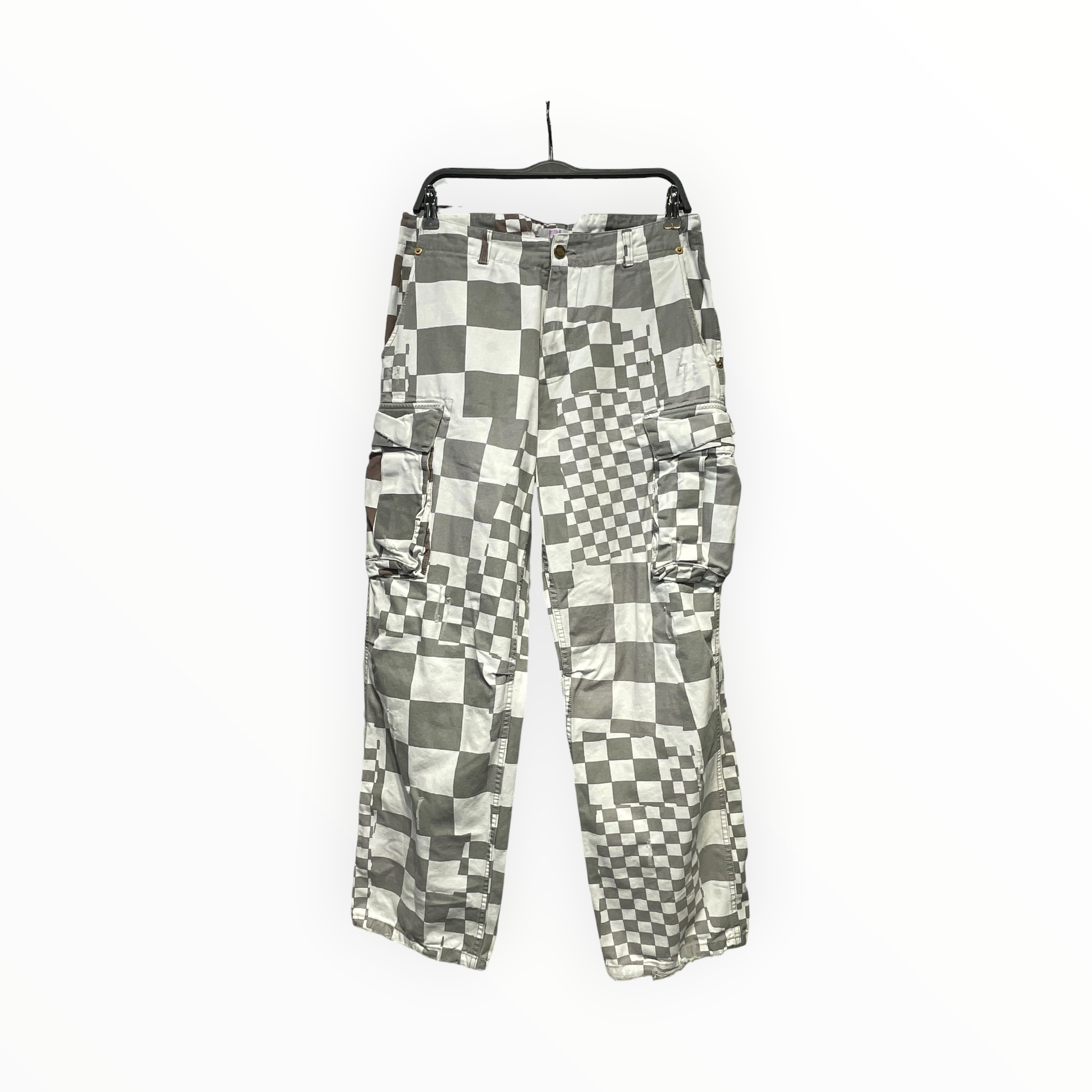 ERL/Pants/S/Cotton/GRY/All Over Print/checker view 1