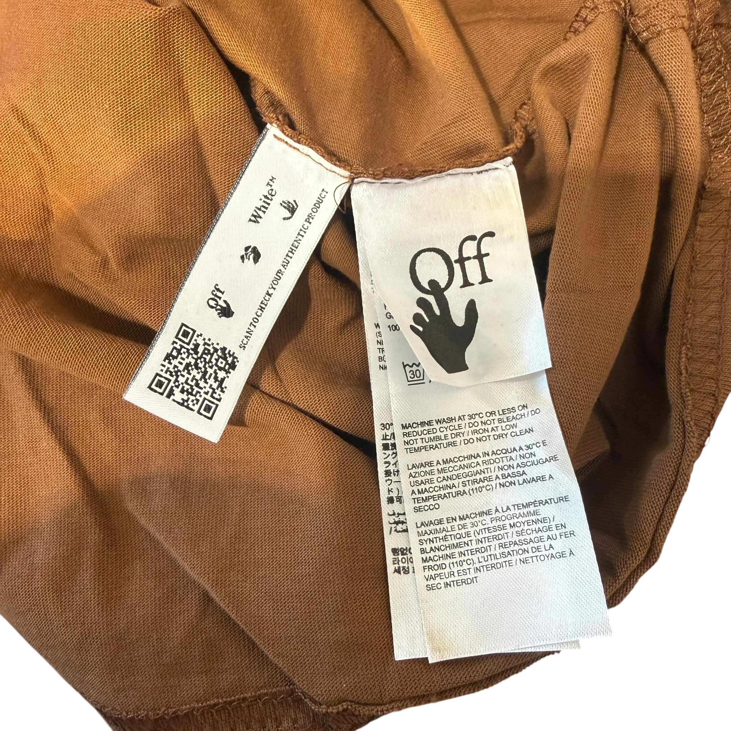 OFF-WHITE/T-Shirt/S/Cotton/BRW/Off White Logo T shirt view 4