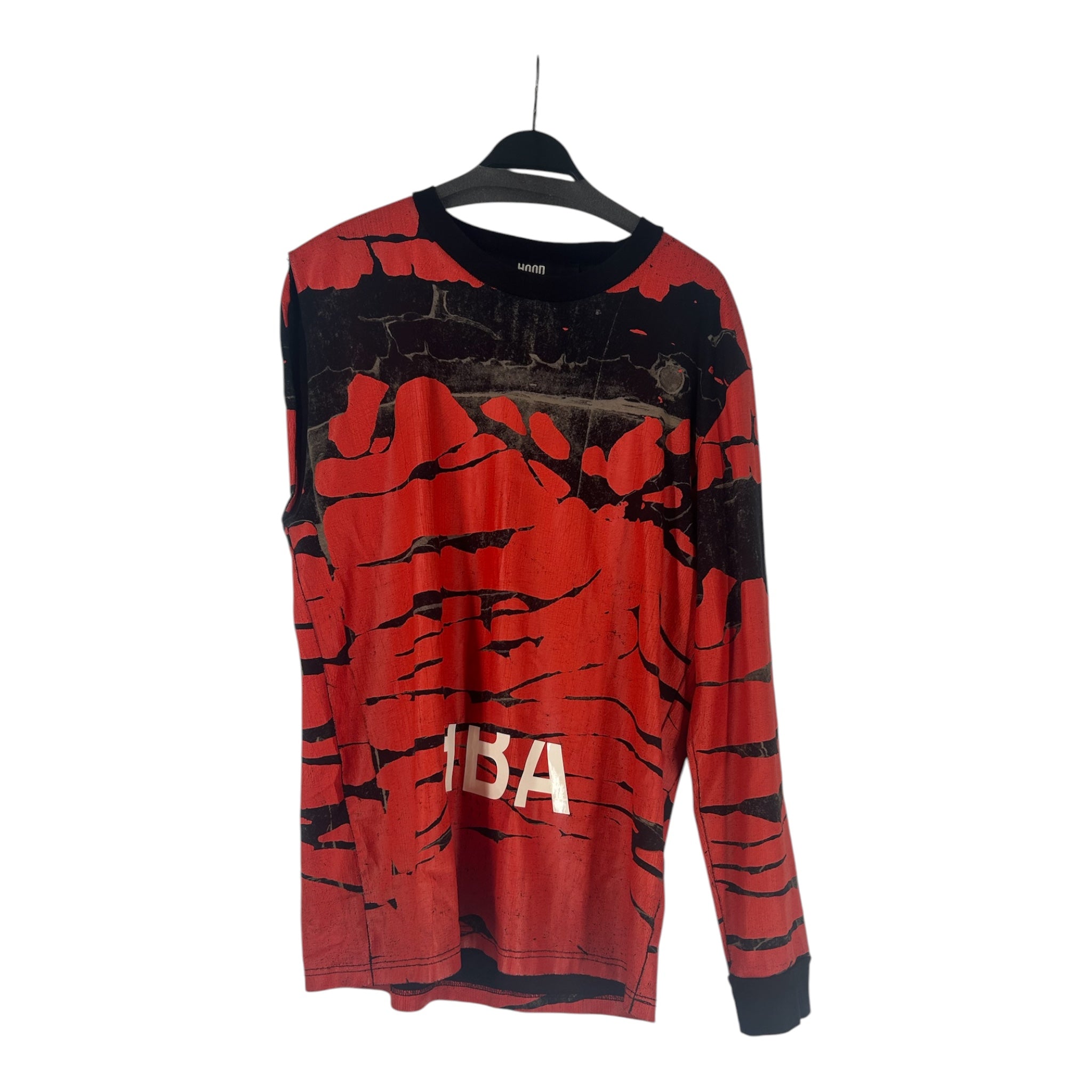 HOOD BY AIR./LS T-Shirt/XL/Cotton/RED/All Over Print/ view 1