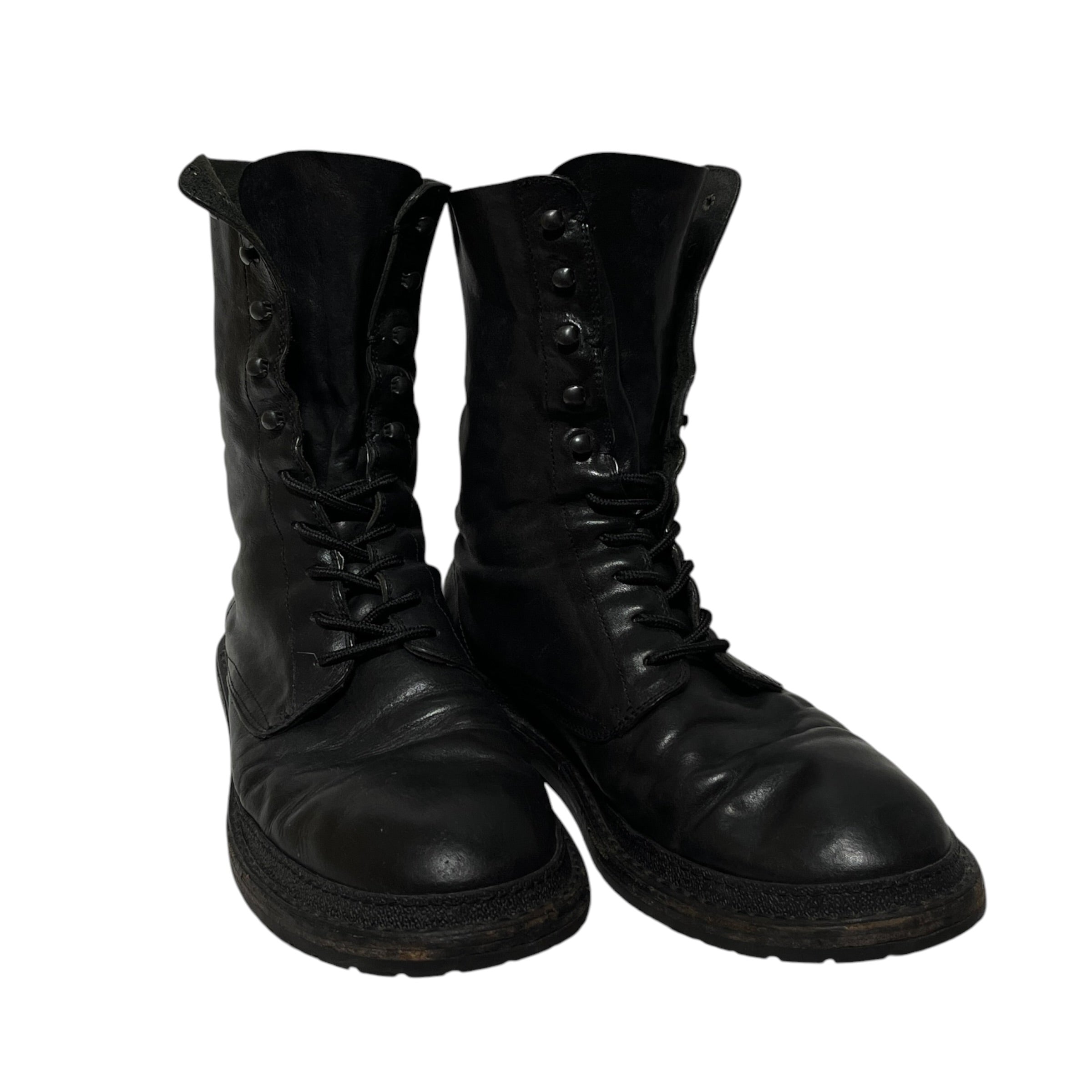 ANN DEMEULEMEESTER/Lace Up Boots/US 10/Leather/BLK/Lace Up Boots view 1