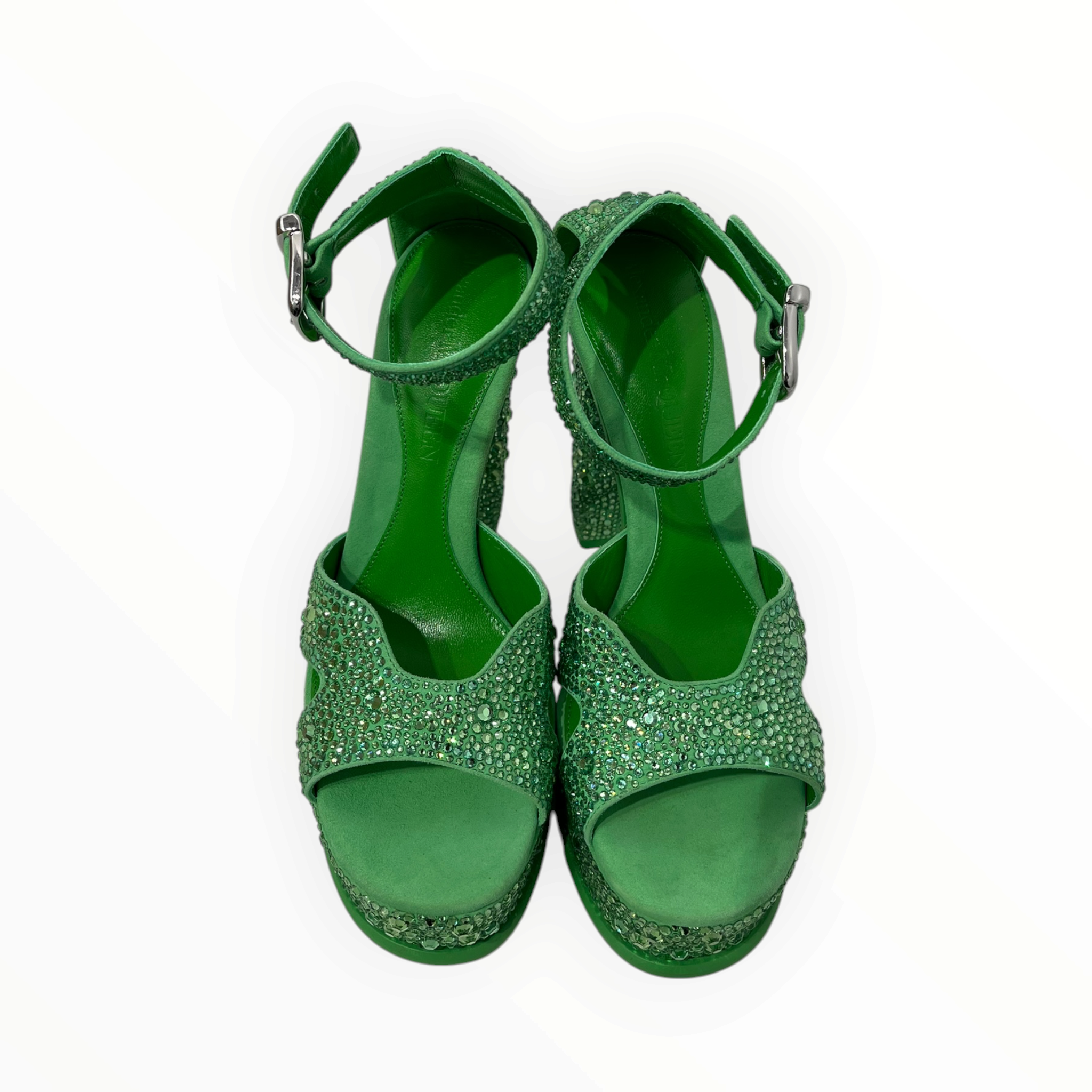 Alexander McQueen/Heels/EU 38/Leather/GRN/GREEN GEM HEELS BRAND NEW view 3