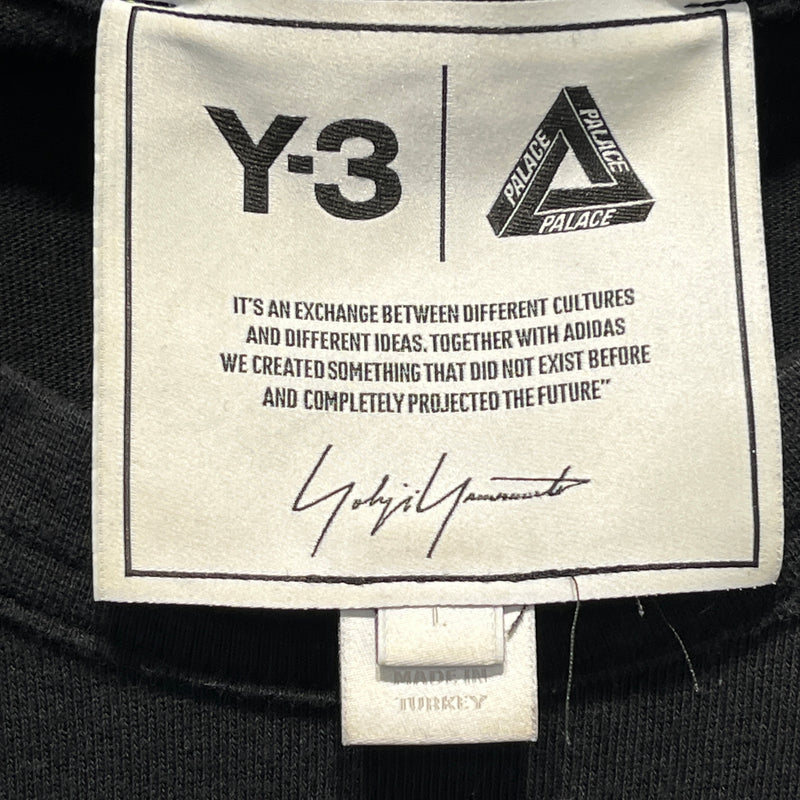 PALACE/Y-3/T-Shirt/L/Cotton/BLK/Y-3 x Palace Orange Logo Jrsey