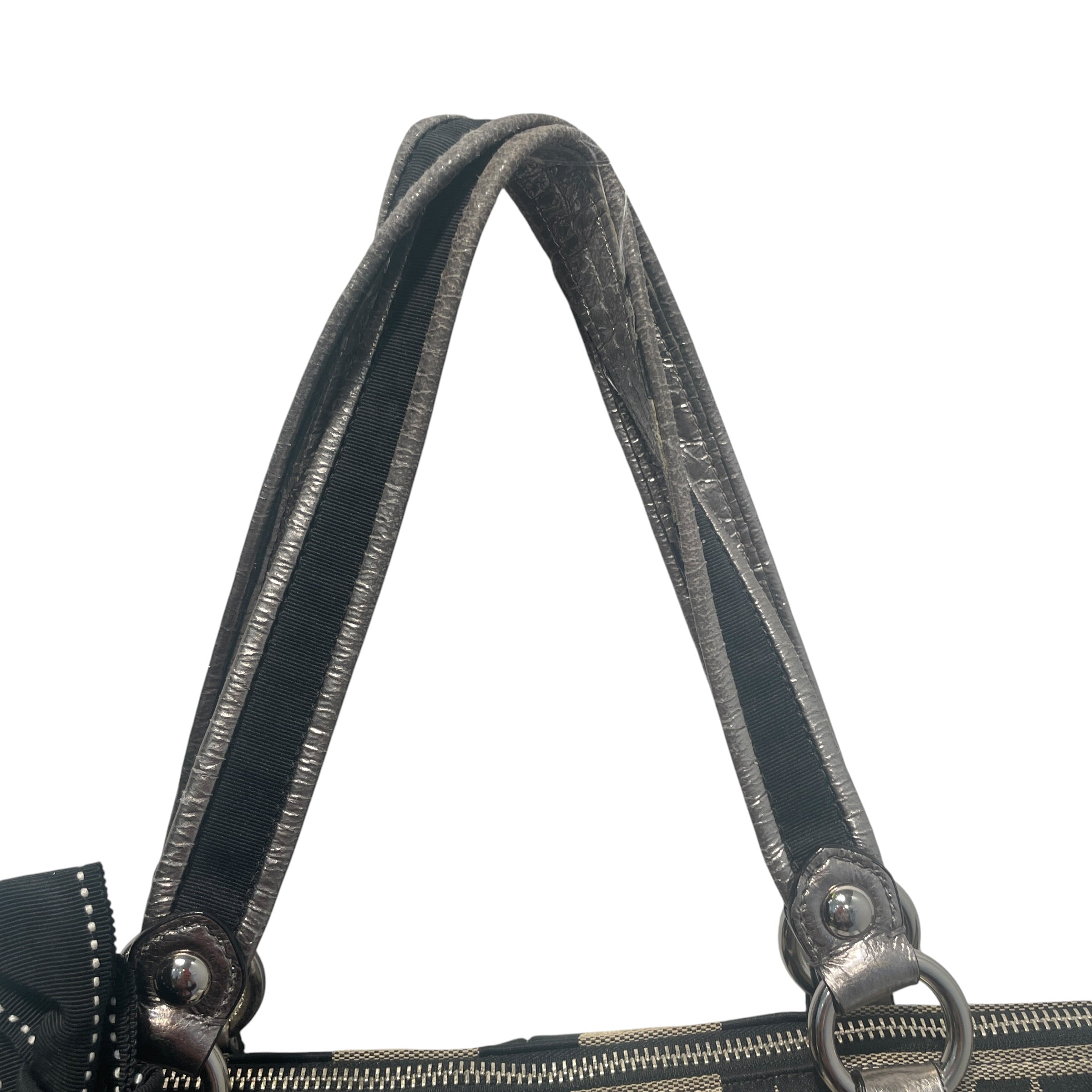 COACH/Hand Bag/Monogram/Cotton/GRY/Poppy Tote view 3
