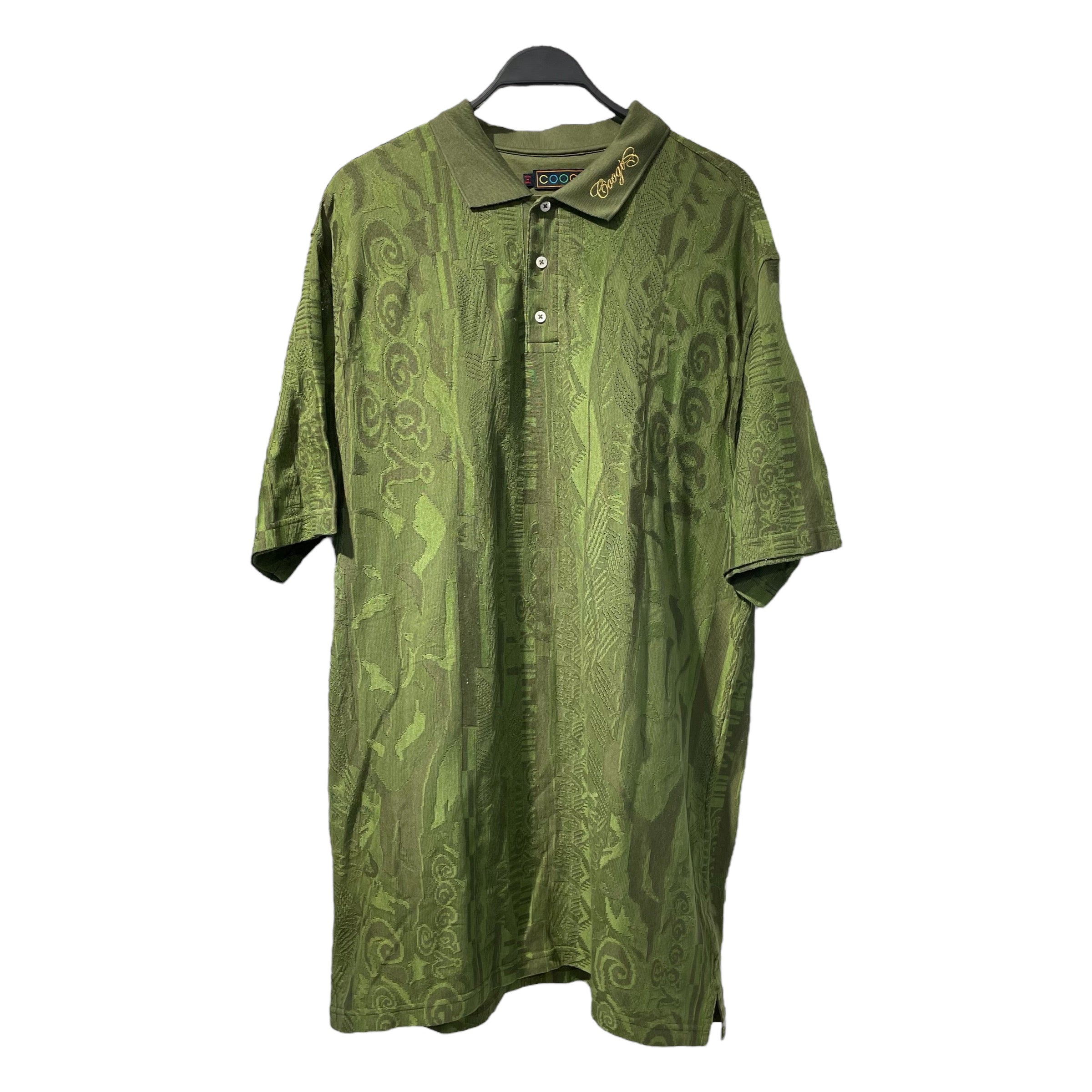 COOGI/Polo Shirt/XXL/Cotton/GRN/All Over Print/COOGI GREEN POLO SHIRT view 1