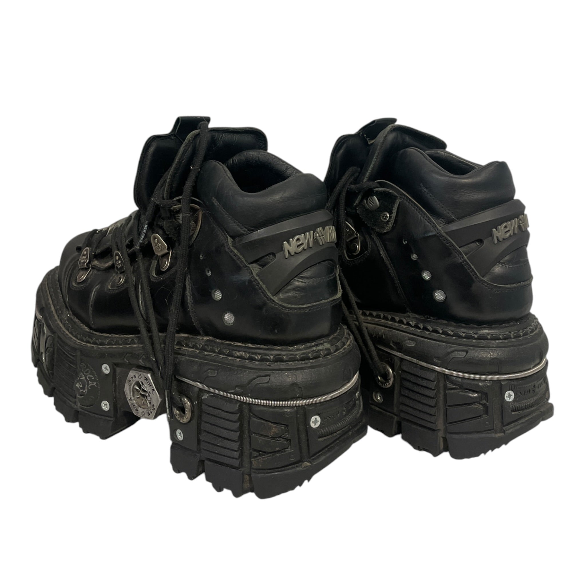 NEW ROCK/Boots/US 9/Leather/BLK/TANK006C-V1 view 2