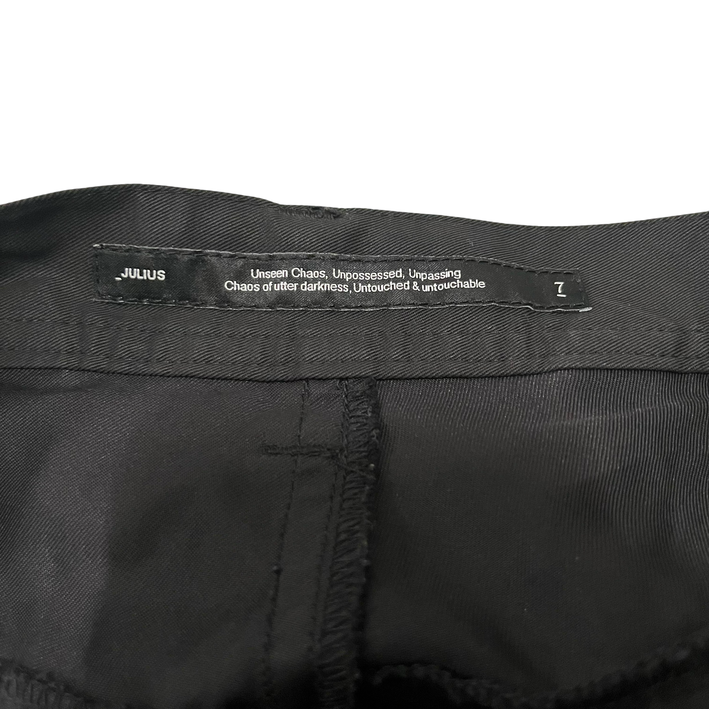 JULIUS/Cargo Pants/1/Cotton/BLK/lunarchy view 3