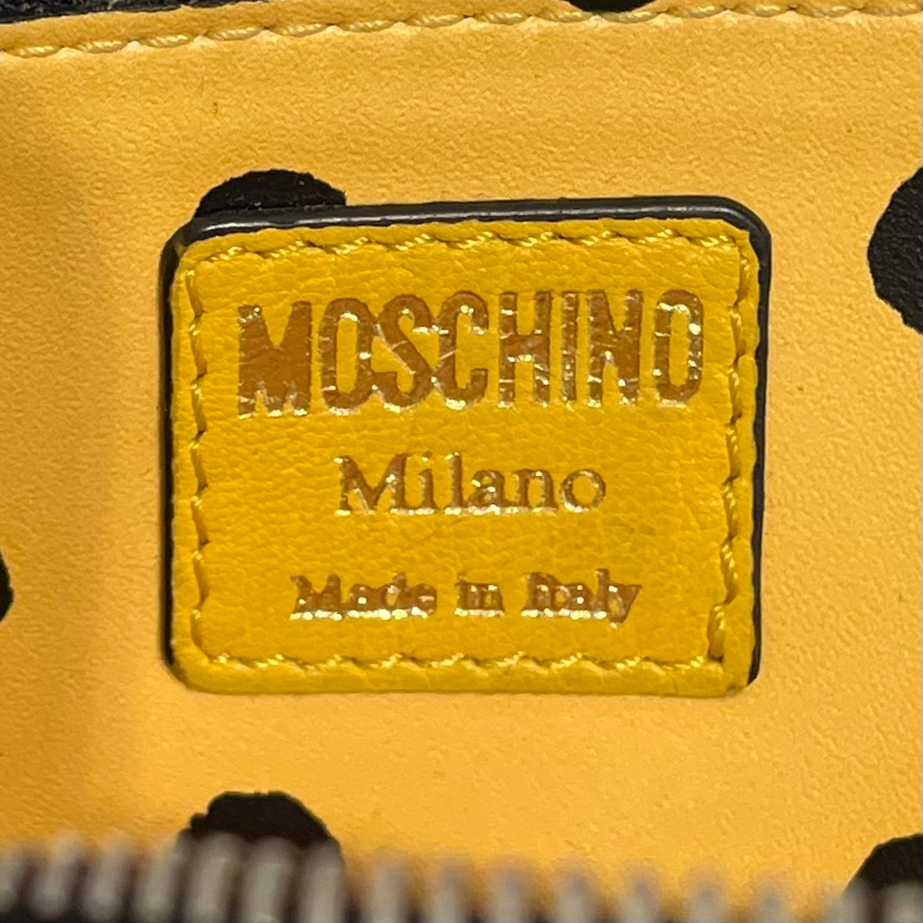 MOSCHINO/Wallet/Polka dot/Leather/PNK/Yellow Moschino Text view 4