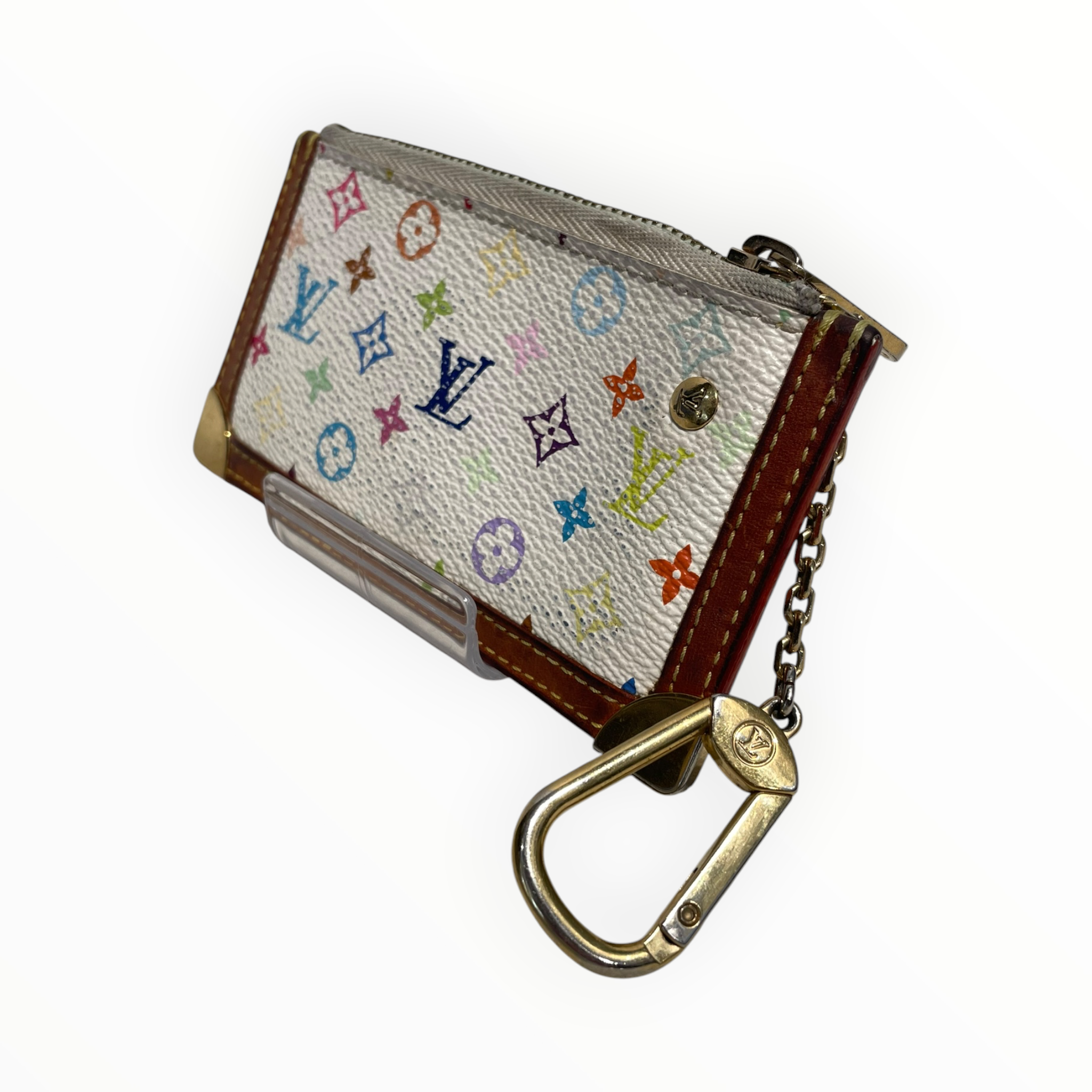 LOUIS VUITTON/Coin Wallet/Monogram/Leather/WHT/L's/MURAKAMI COLAB view 2