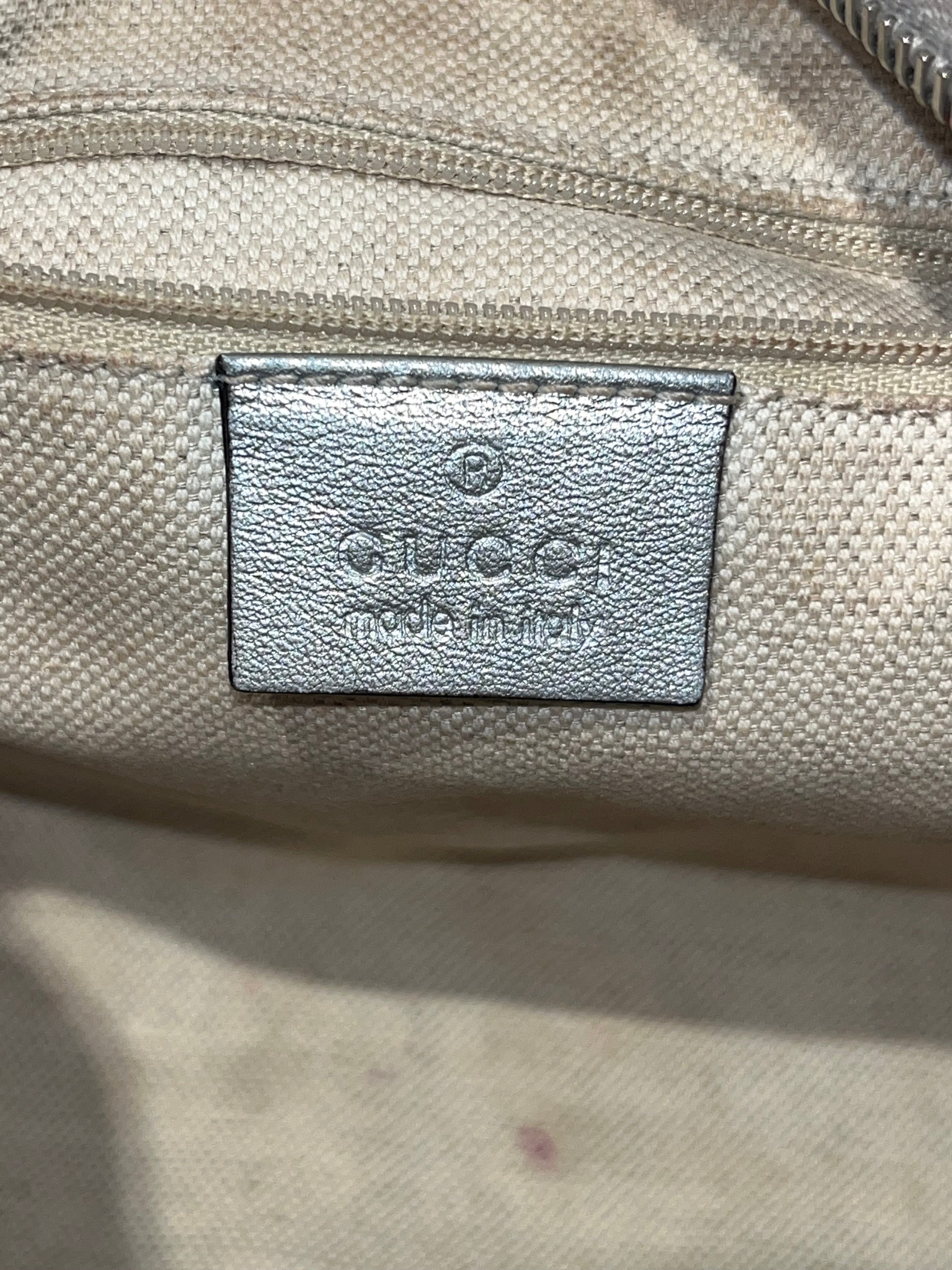 GUCCI/Hand Bag/Monogram/Leather/SLV/GG SIGNATURE ABBEY view 7