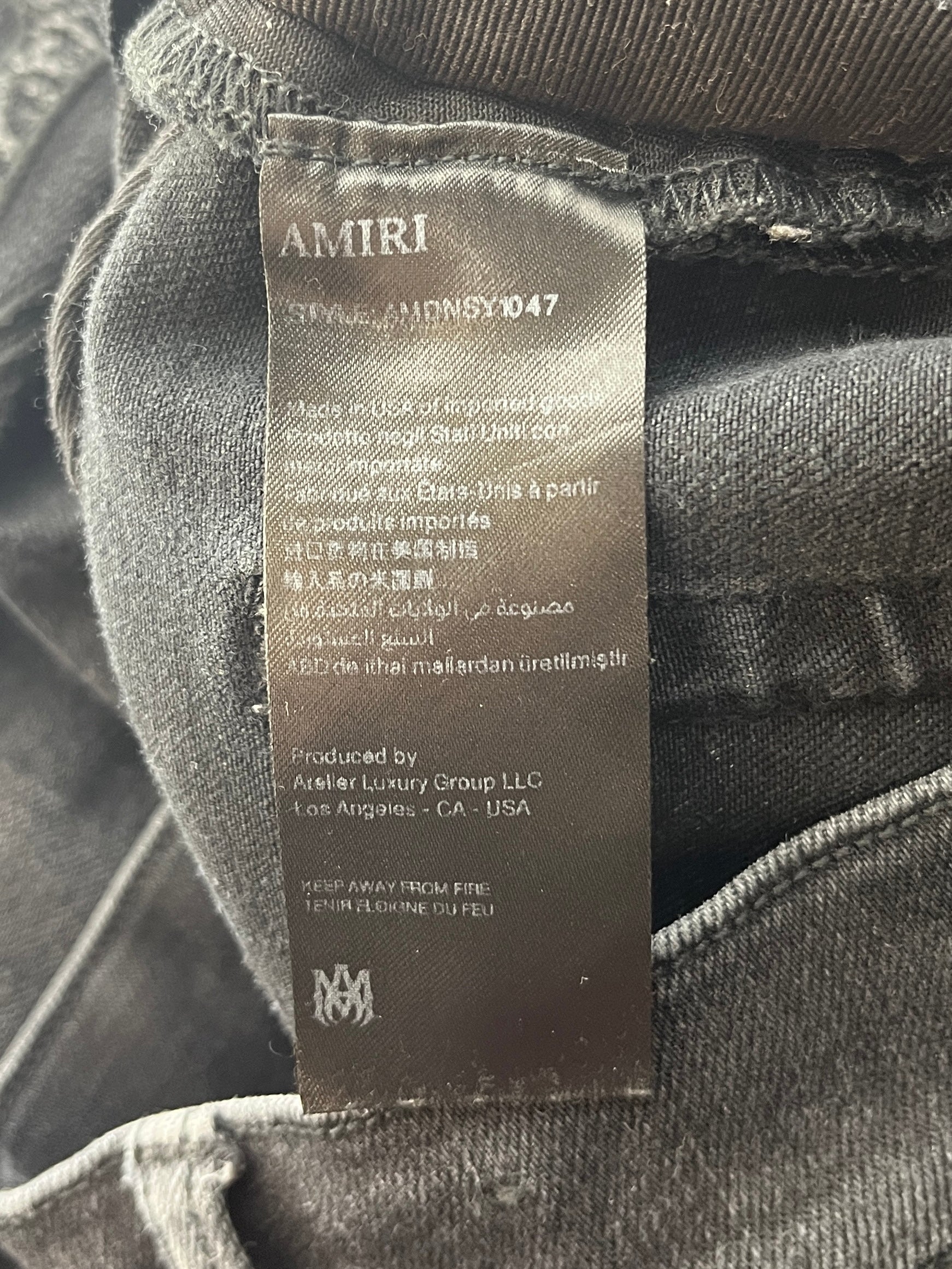 AMIRI/Skinny Pants/38/Denim/BLK/logo view 4