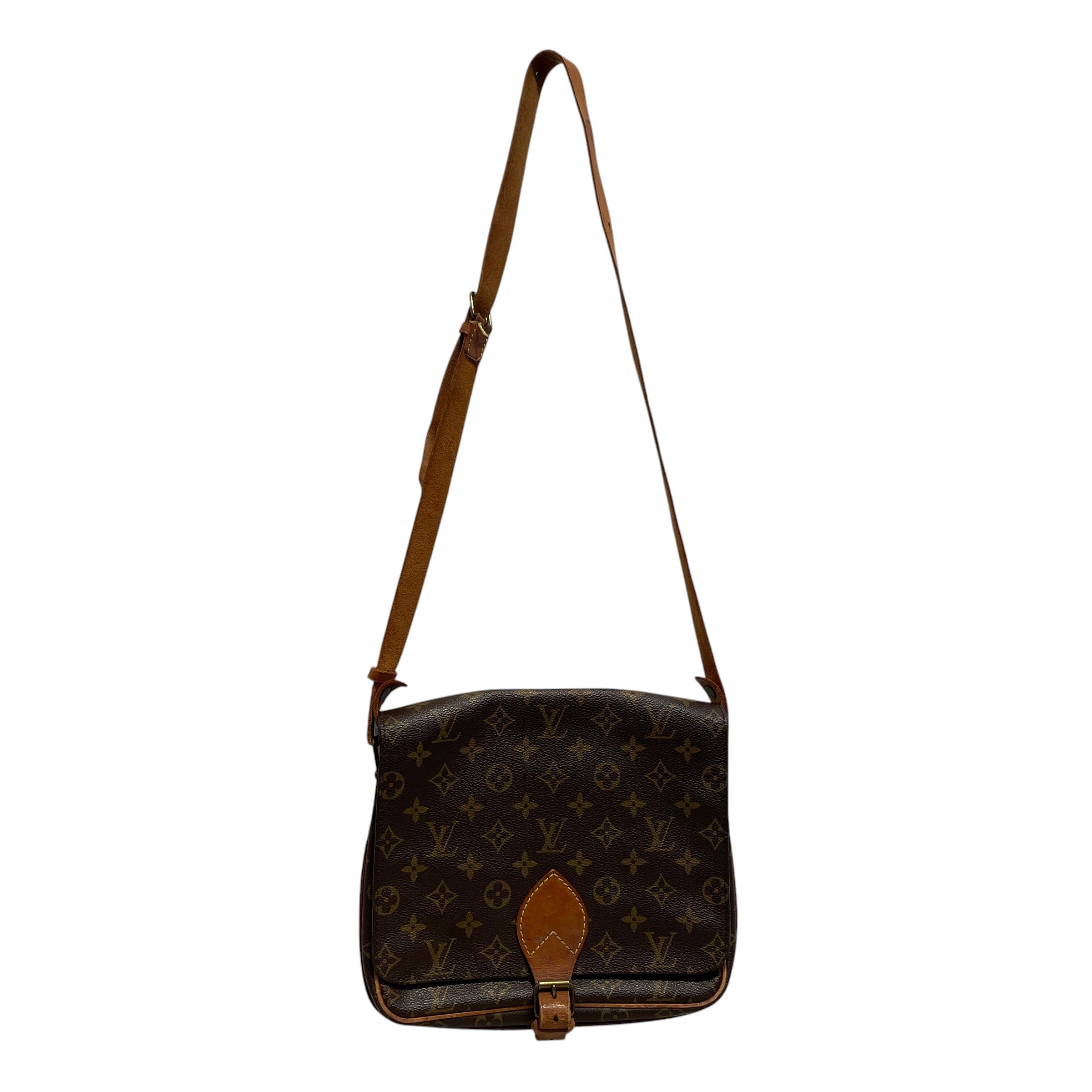 LOUIS VUITTON/Cross Body Bag/Monogram/Leather/BRW/Cartouchiere Gm view 1