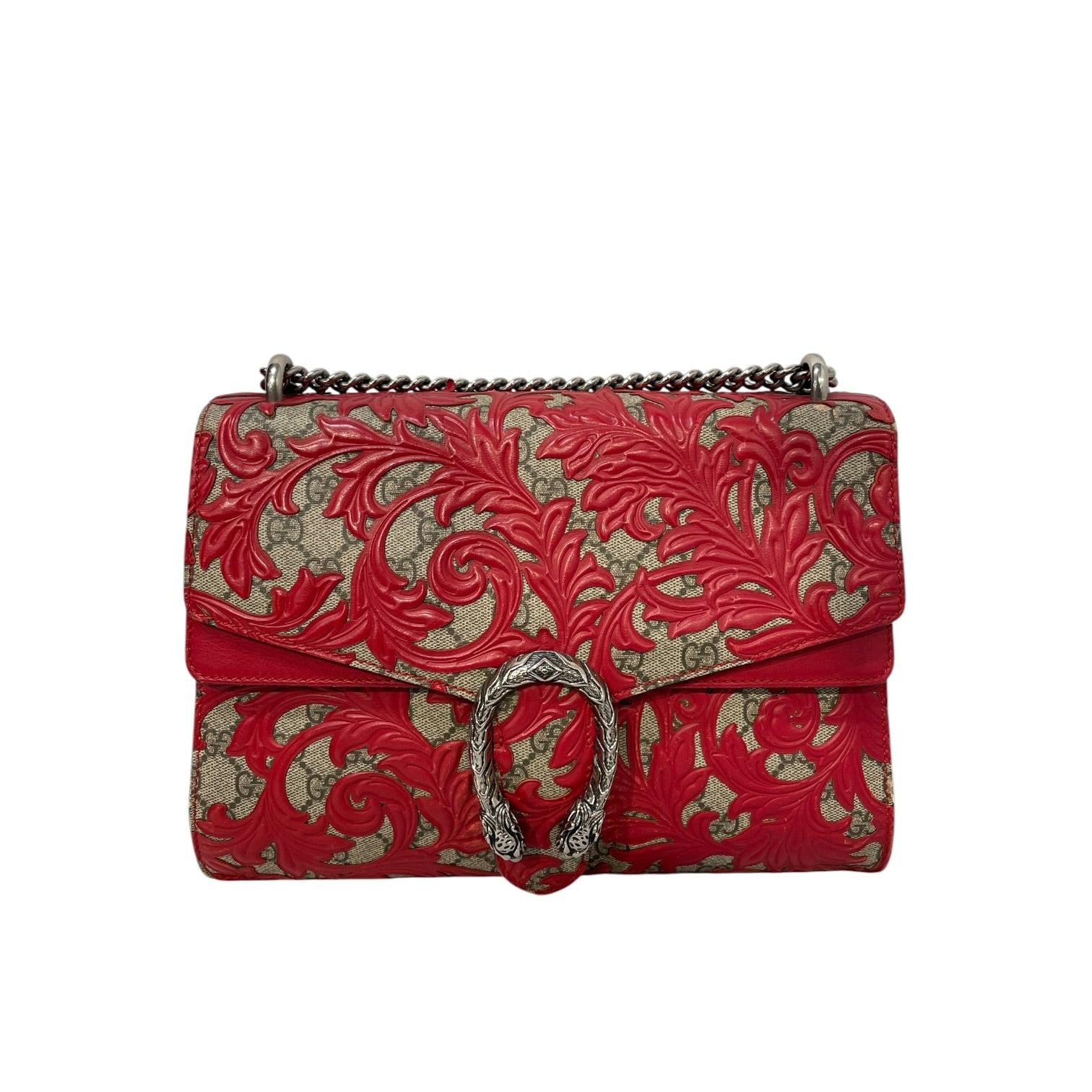 GUCCI/Hand Bag/All Over Print/Leather/RED/GG Supreme Arabseque Dionysus view 1