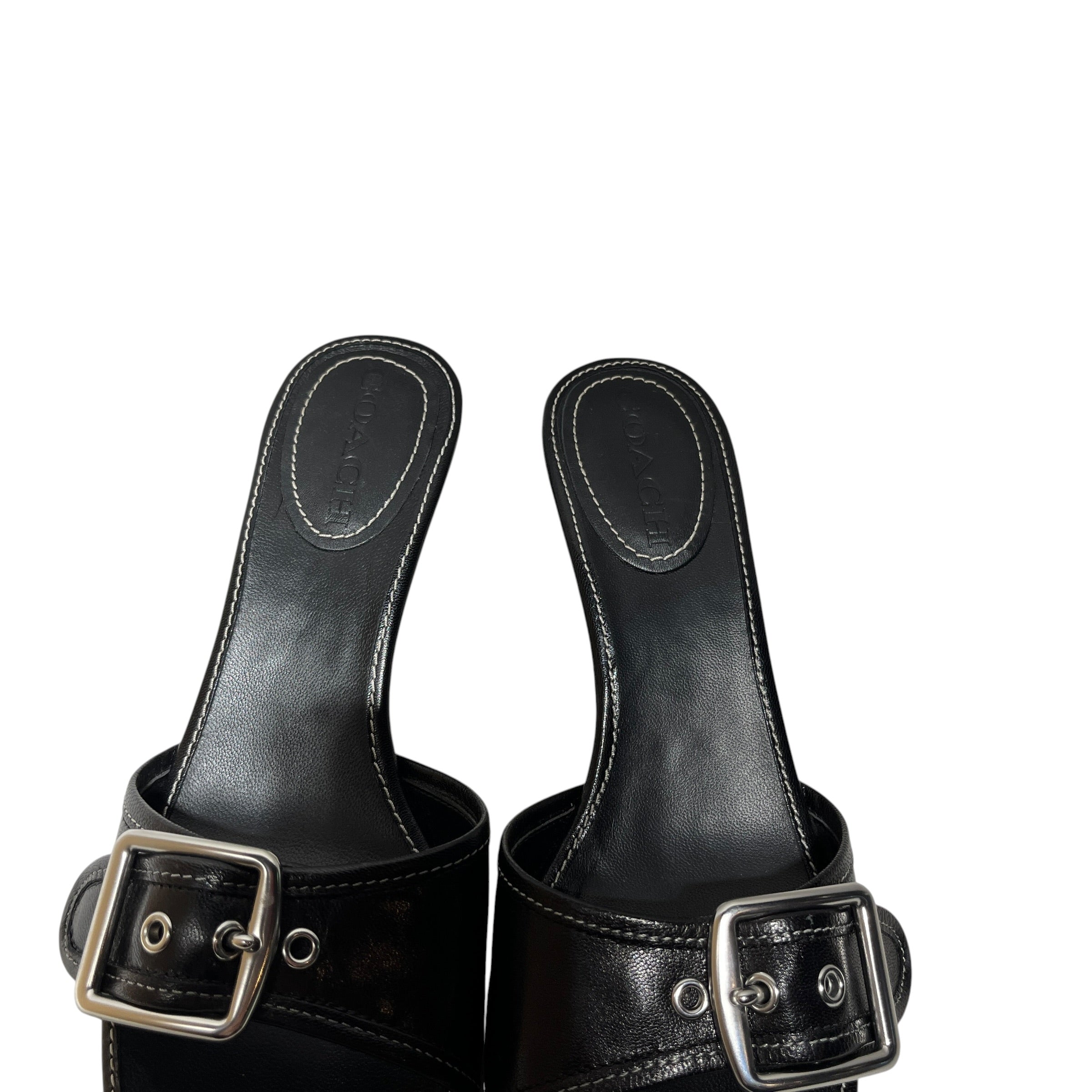 COACH/Heels/US 7.5/Leather/BLK/Open-Toe/margot heels view 3