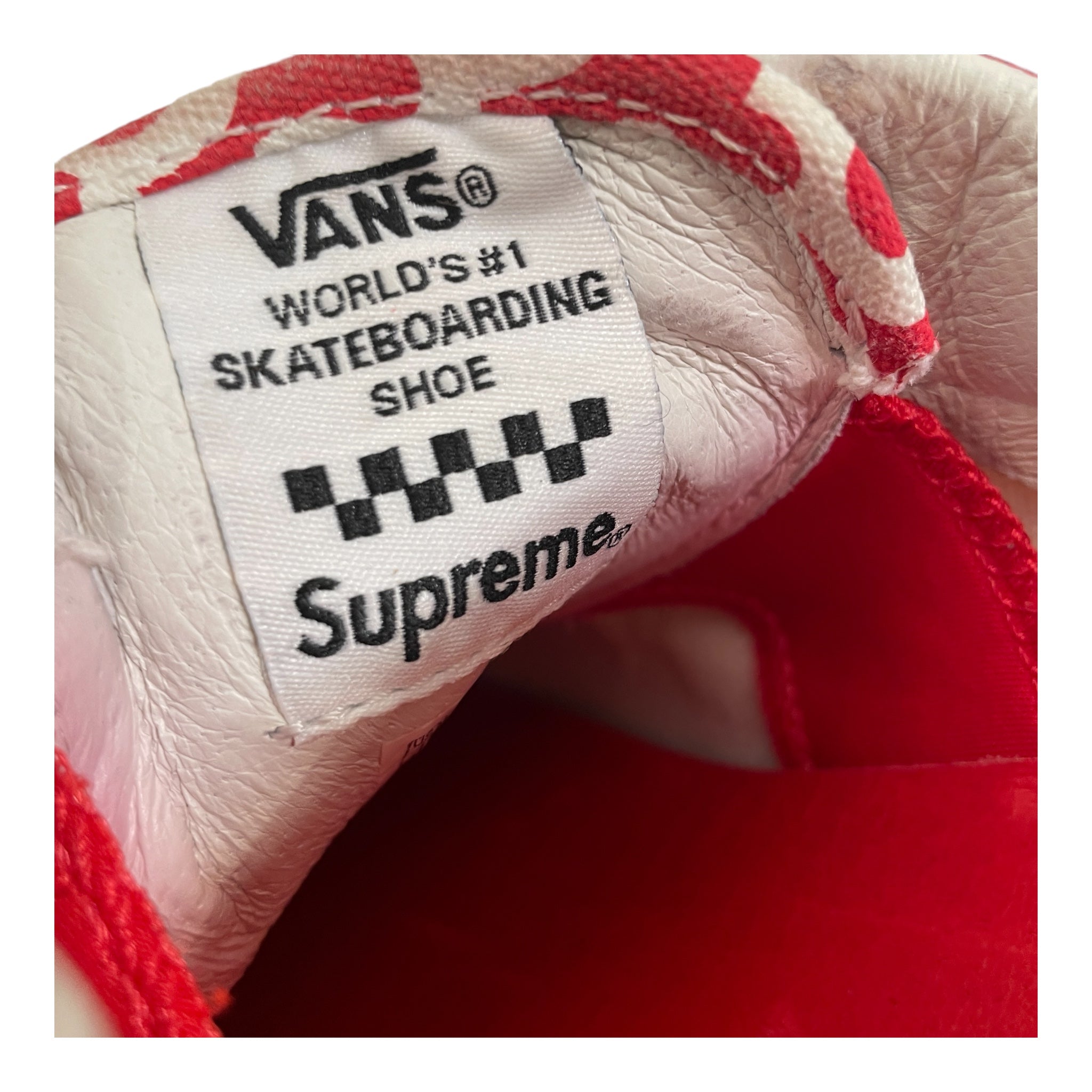 Supreme/VANS/Low-Sneakers/US 10/All Over Print/Cotton/RED/OLD SKOOL view 6