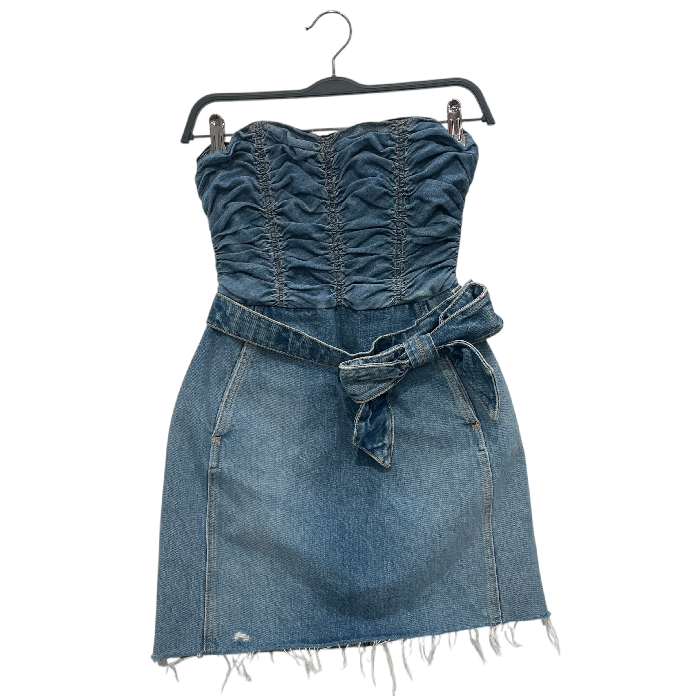 SAINT LAURENT/SL Dress/M/Denim/IDG/DENIM CORSET DRESS view 1