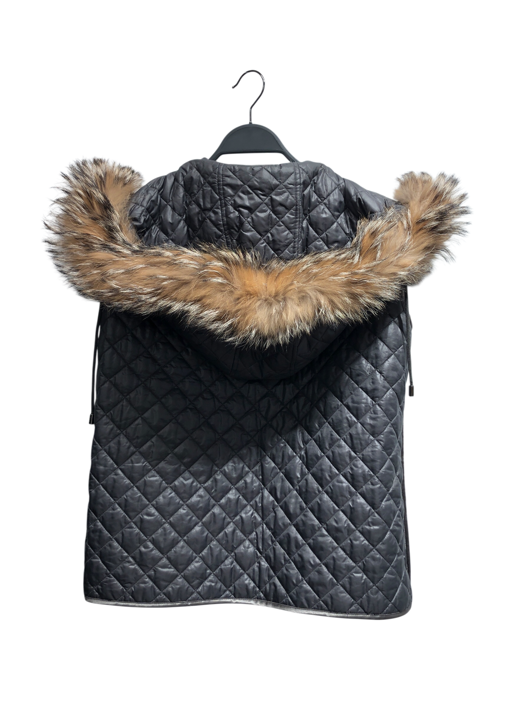 DOLCE&GABBANA/Coat/54/Wool/BLK/2 in 1 fur lined hood coat view 4