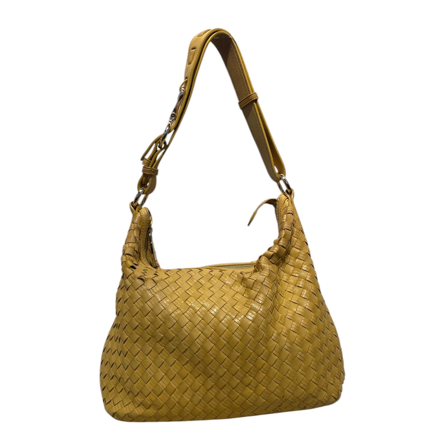 COLE HAAN/Hand Bag/Leather/YEL/weave hobo view 2