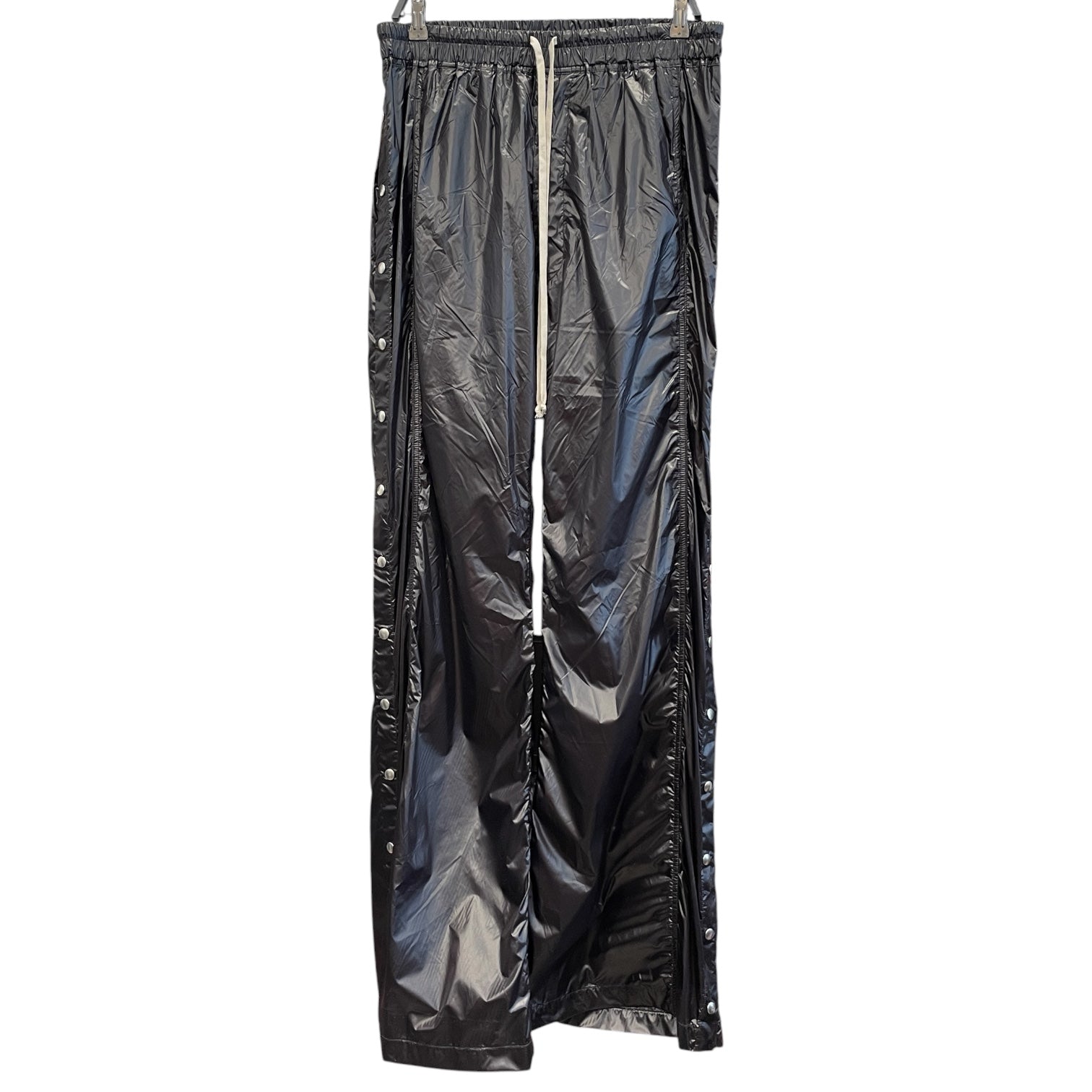 RICK OWENS DRKSHDW/Pants/L/Nylon/BLK/Side Push Buttons, Drawstring view 1