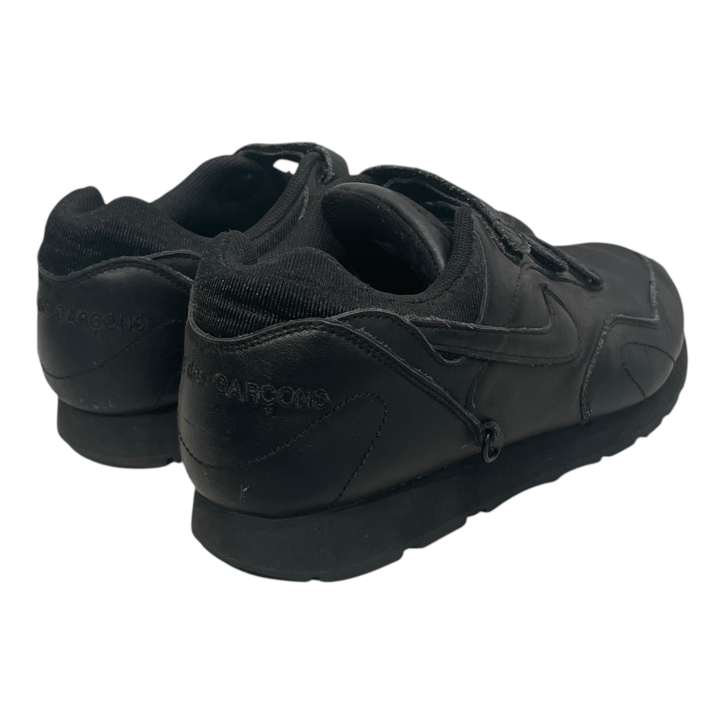 NIKE/COMME des GARCONS/Low-Sneakers/US 10/Leather/BLK/THREE STRAP CLOSURE view 2
