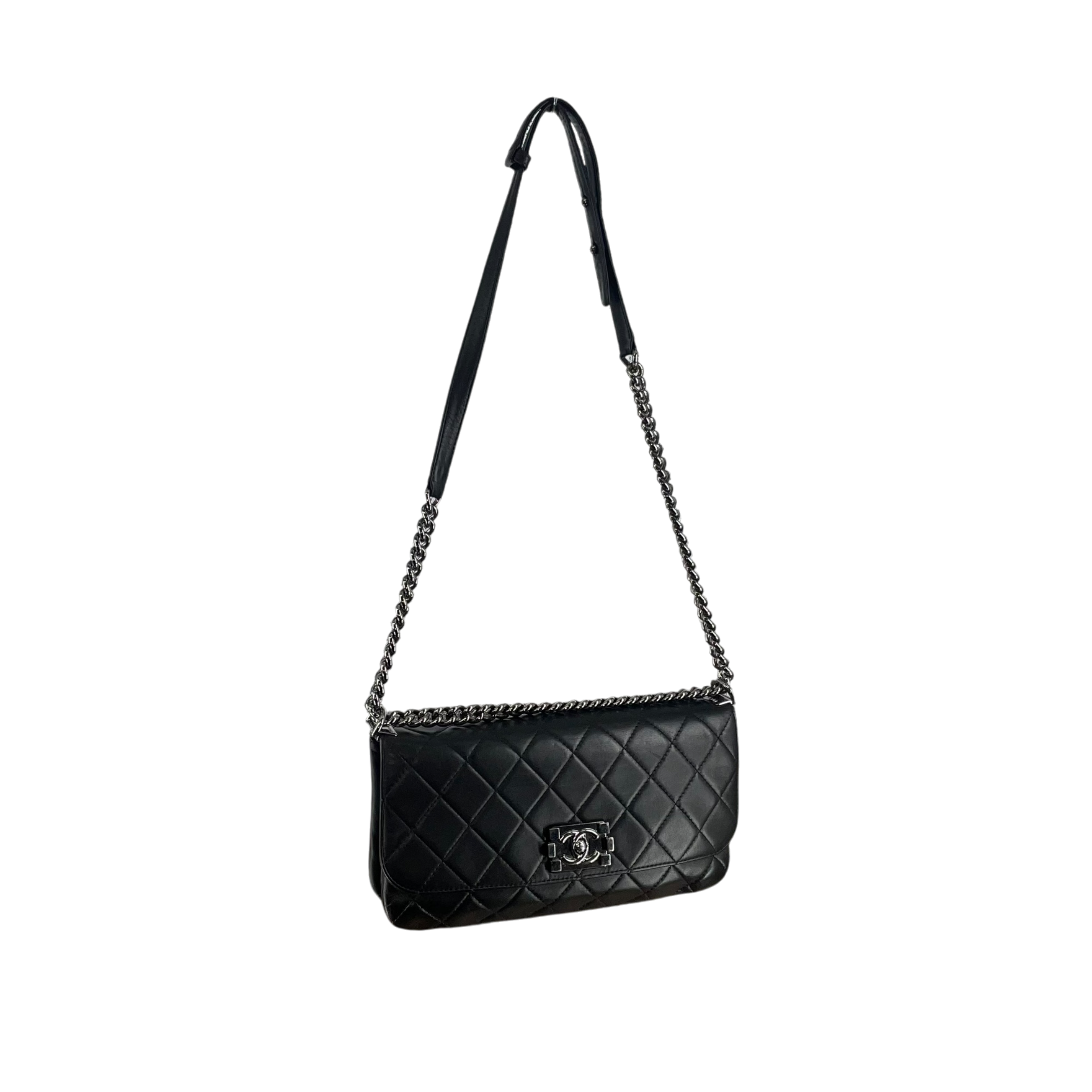 CHANEL/Cross Body Bag/Leather/BLK/16015287/BOY ACCORDION FLAP view 2