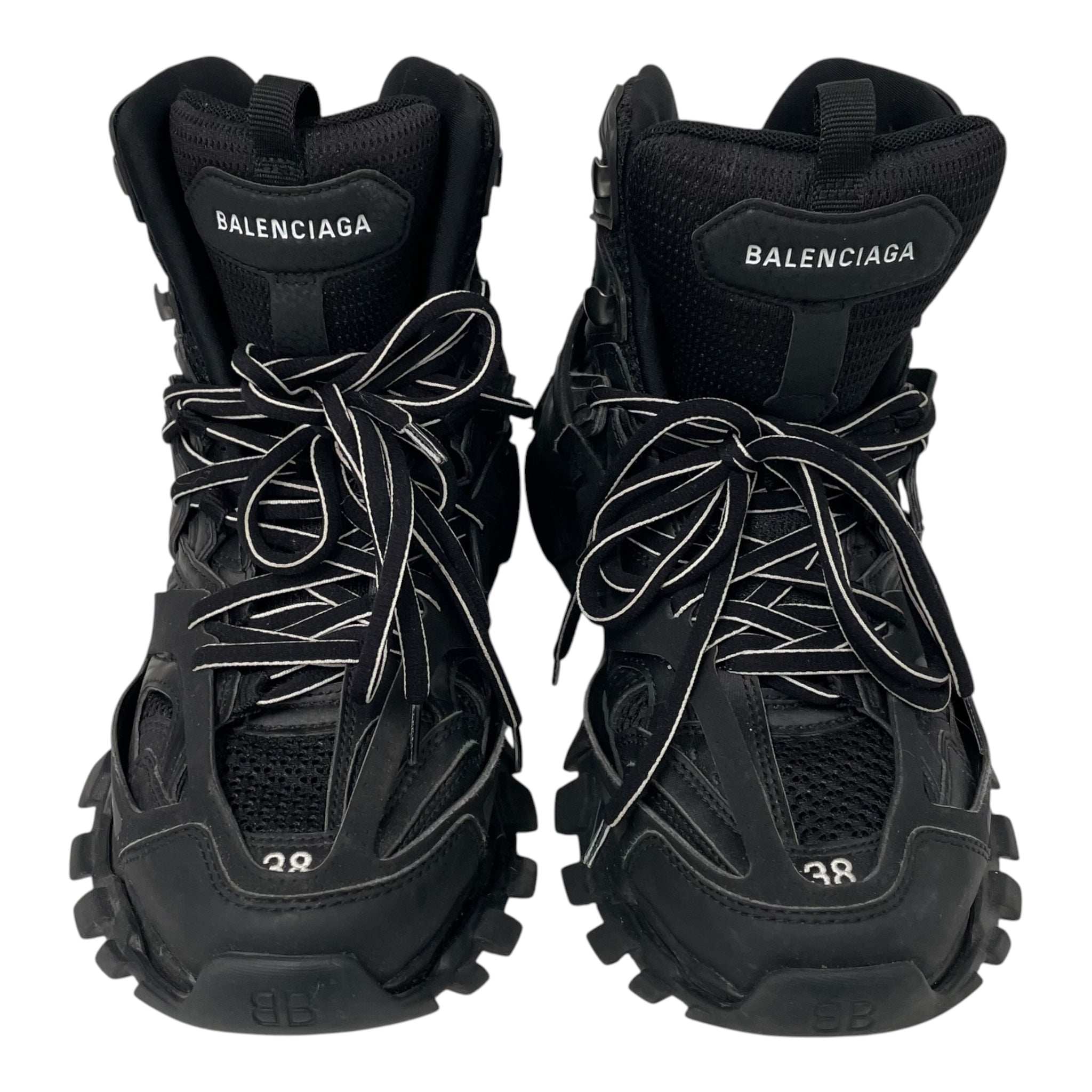 BALENCIAGA/Hi-Sneakers/US 8/Stripe/Leather/BLK/HIGHTOP view 4