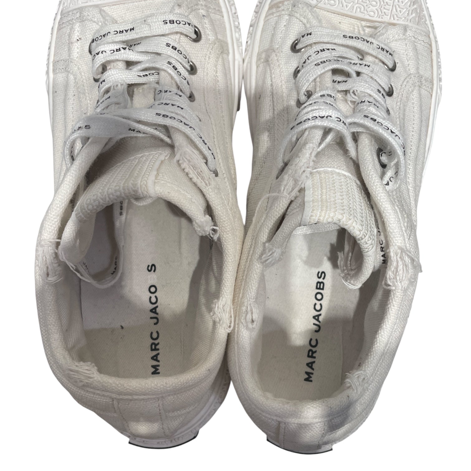 MARC BY MARC JACOBS/Low-Sneakers/US 7.5/Leather/WHT/White 1984 Lace Sneakers view 3