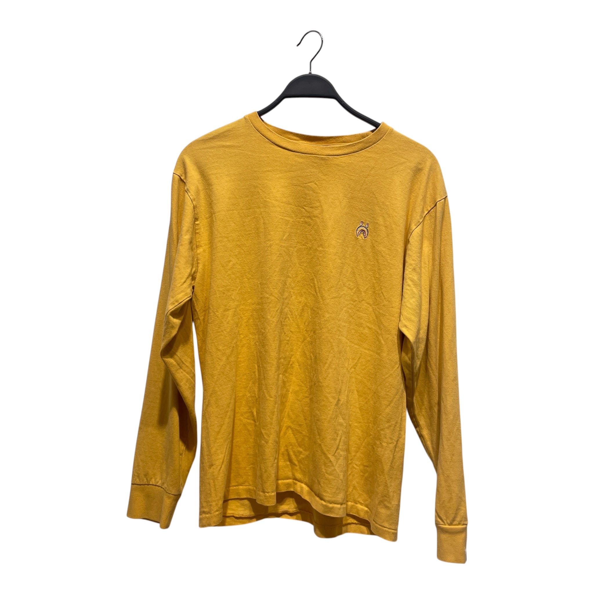 A BATHING APE/LS T-Shirt/L/Cotton/GLD/shark one point view 1
