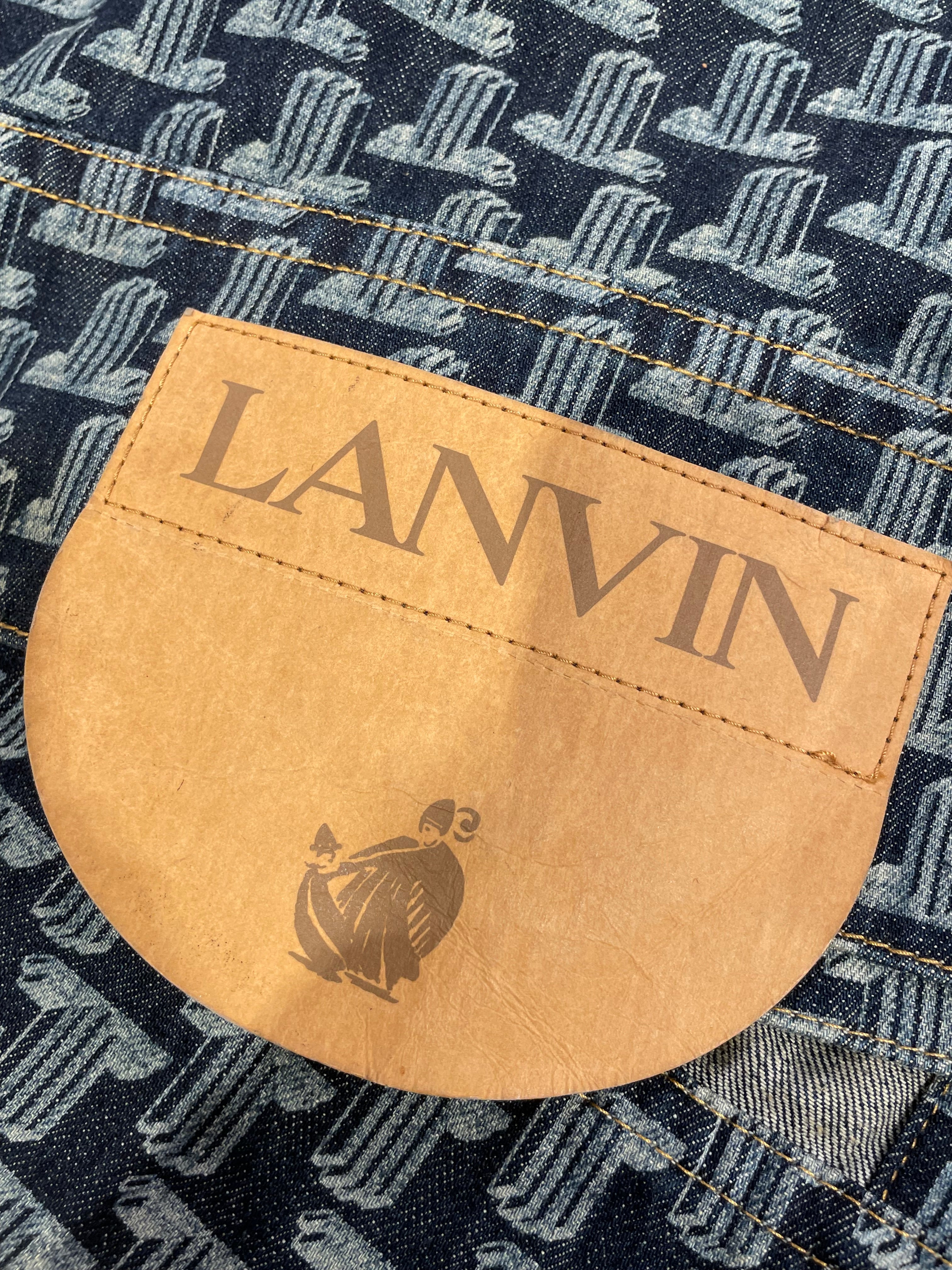 LANVIN/Denim Jkt/46/Denim/NVY/All Over Print/ALL OVER LOGO view 5