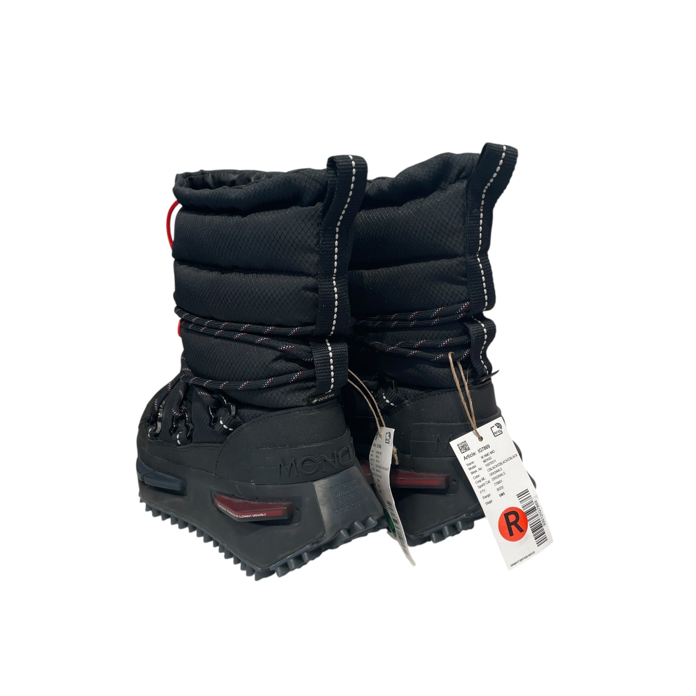 MONCLER/Lace Up Boots/US 5/Nylon/BLK/ view 2