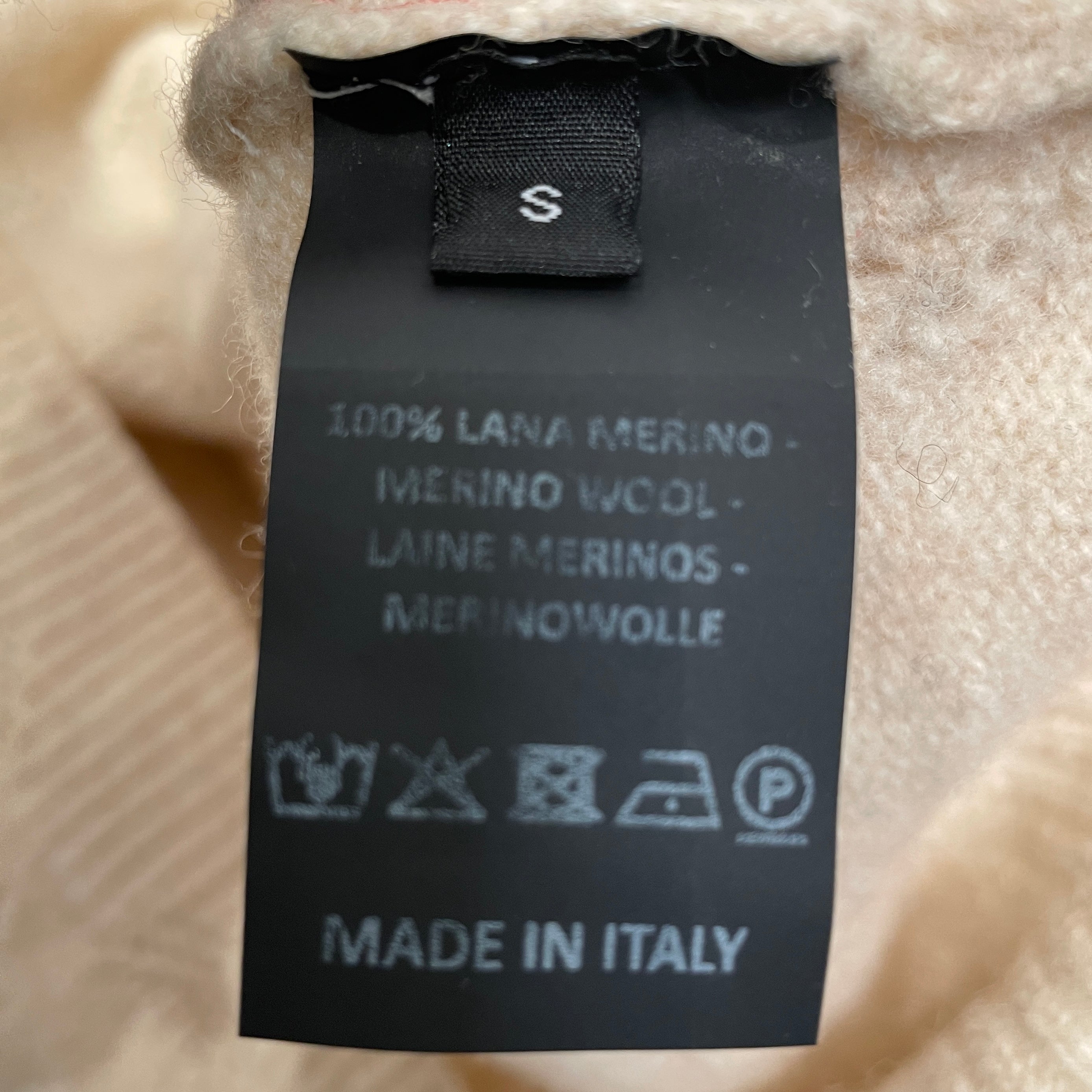 RAF SIMONS/Heavy Sweater/S/All Over Print/Wool/IVR/Oversize/SMILEY FACE view 3